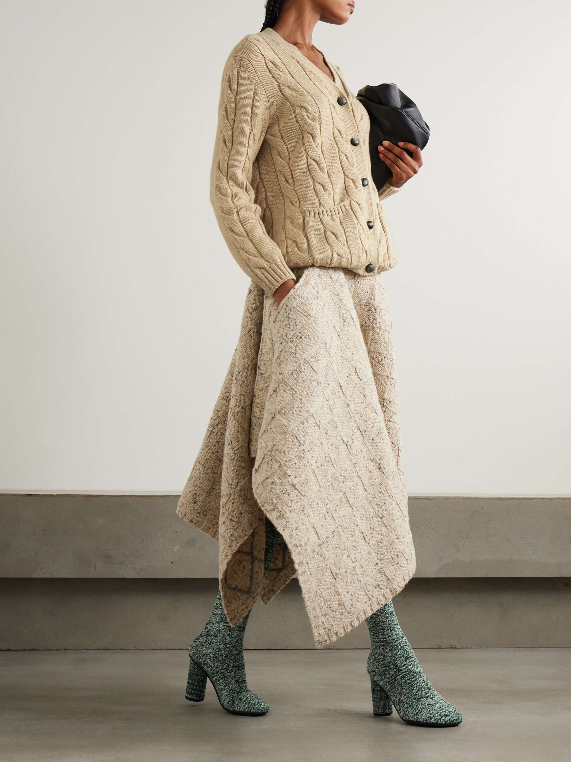 Napier cable-knit cashmere cardigan view