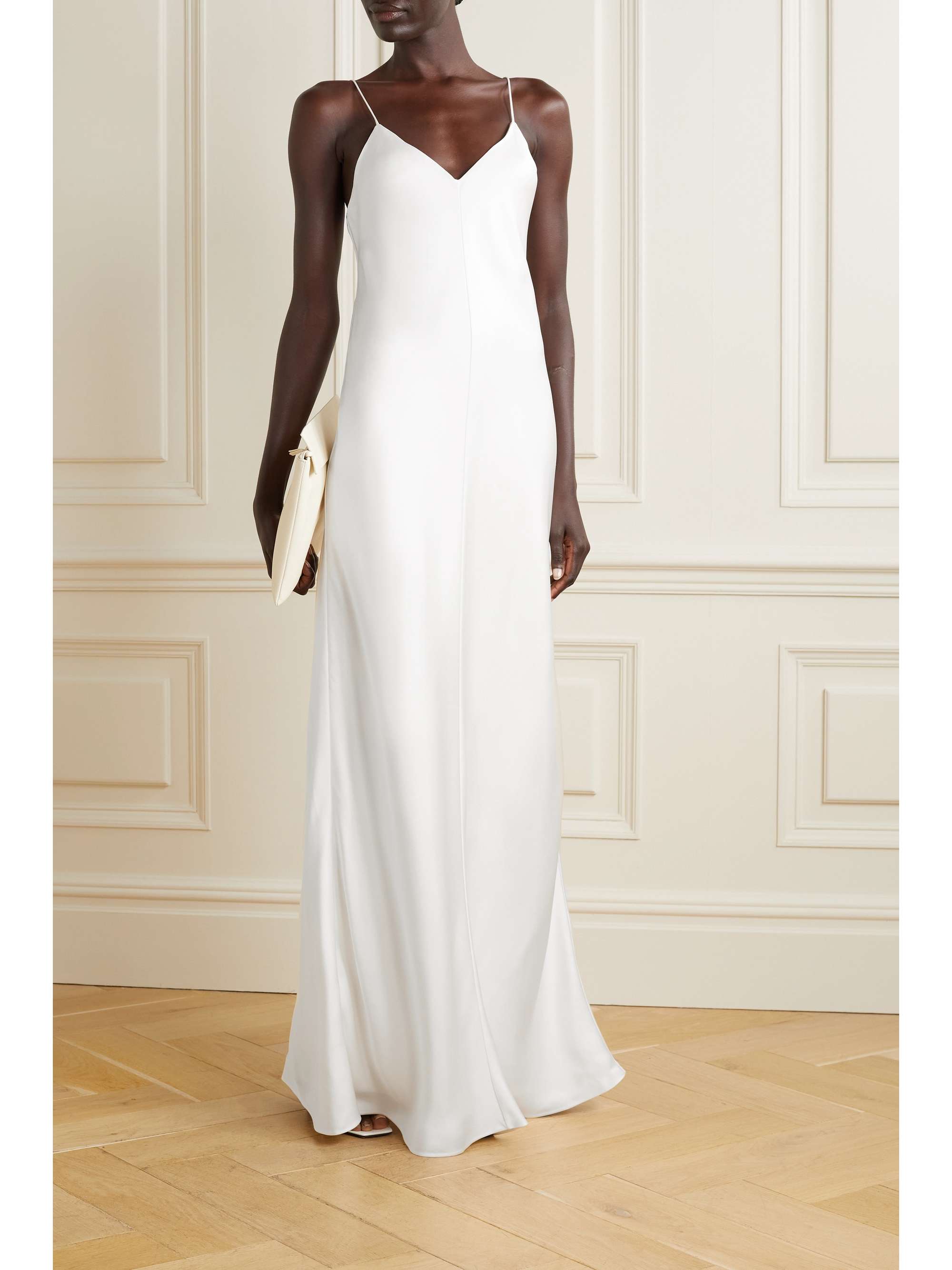 Guinever silk-satin maxi dress view