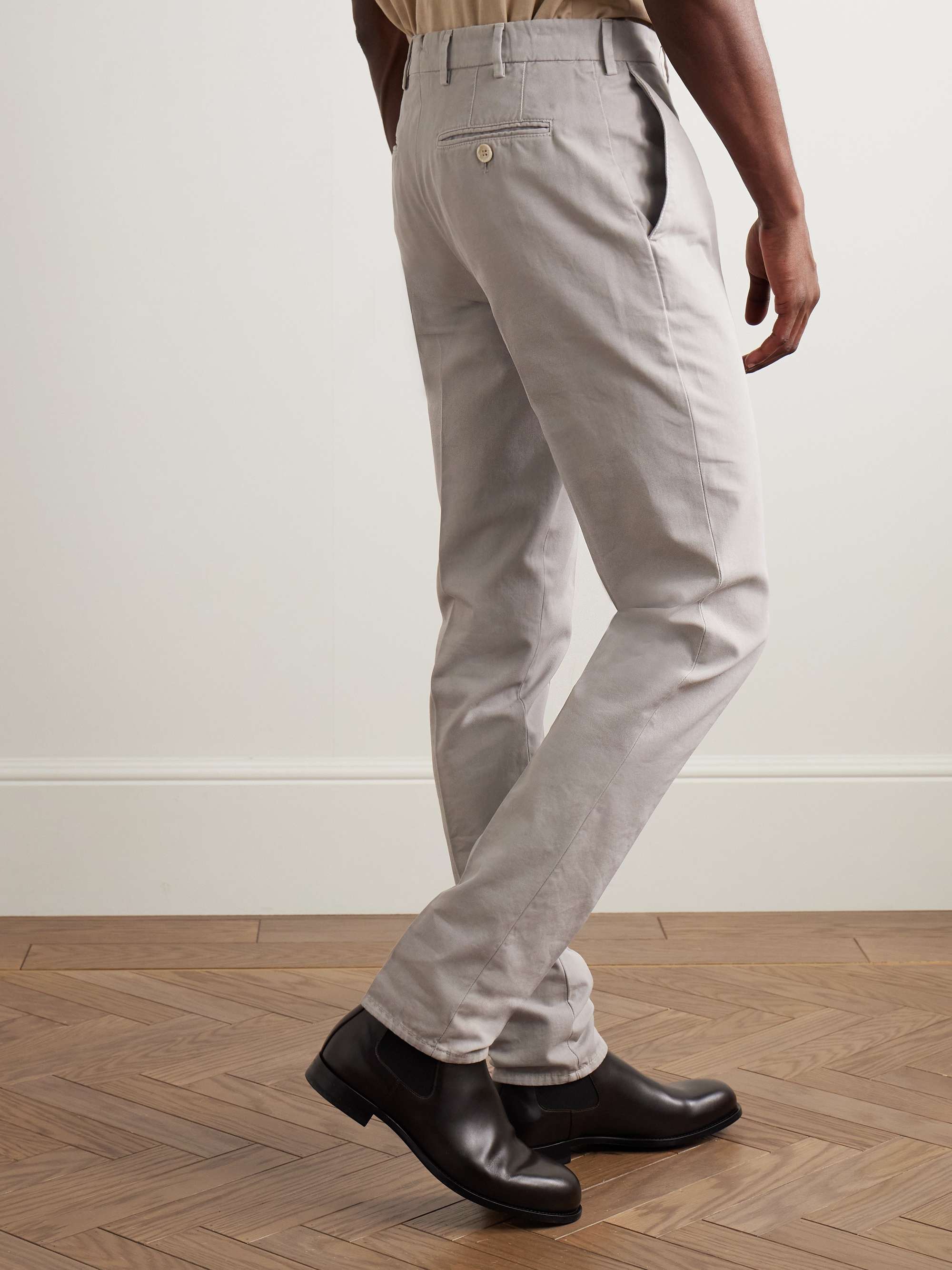 Slim-Fit Straight-Leg Cotton-Twill Chinos view