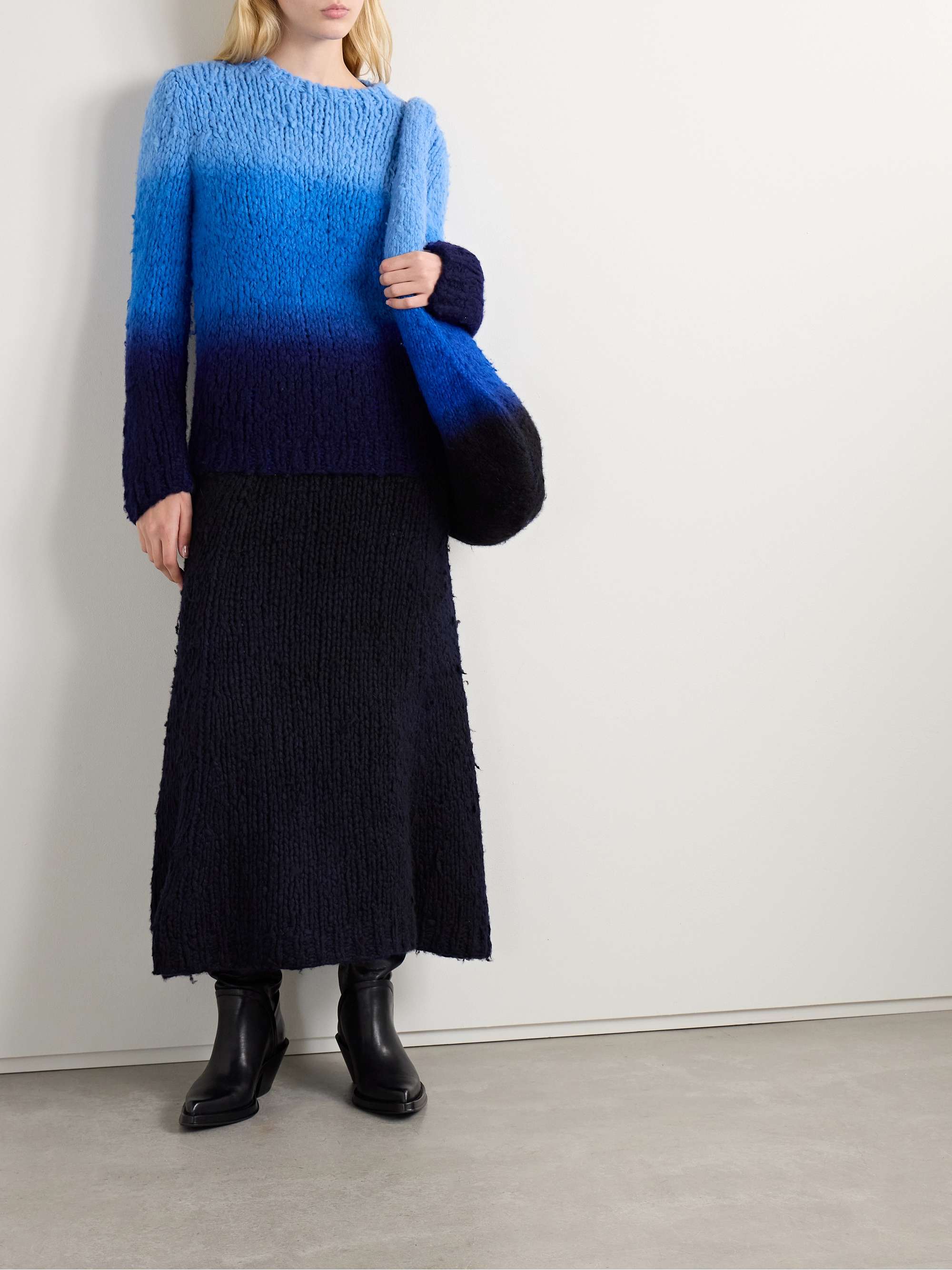 Perses cashmere midi skirt view