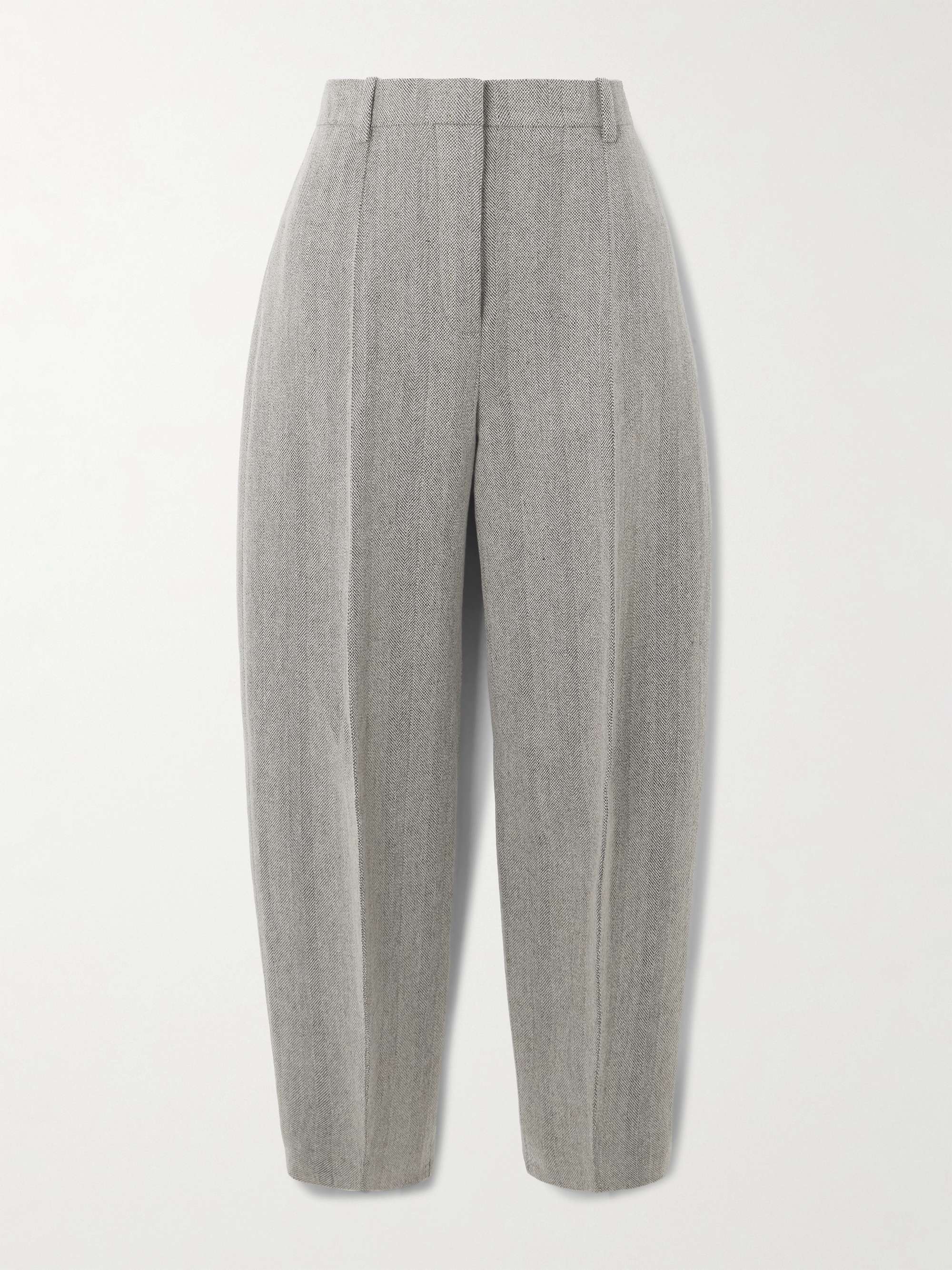 Dan cropped linen, wool and cashmere-blend tapered pants view