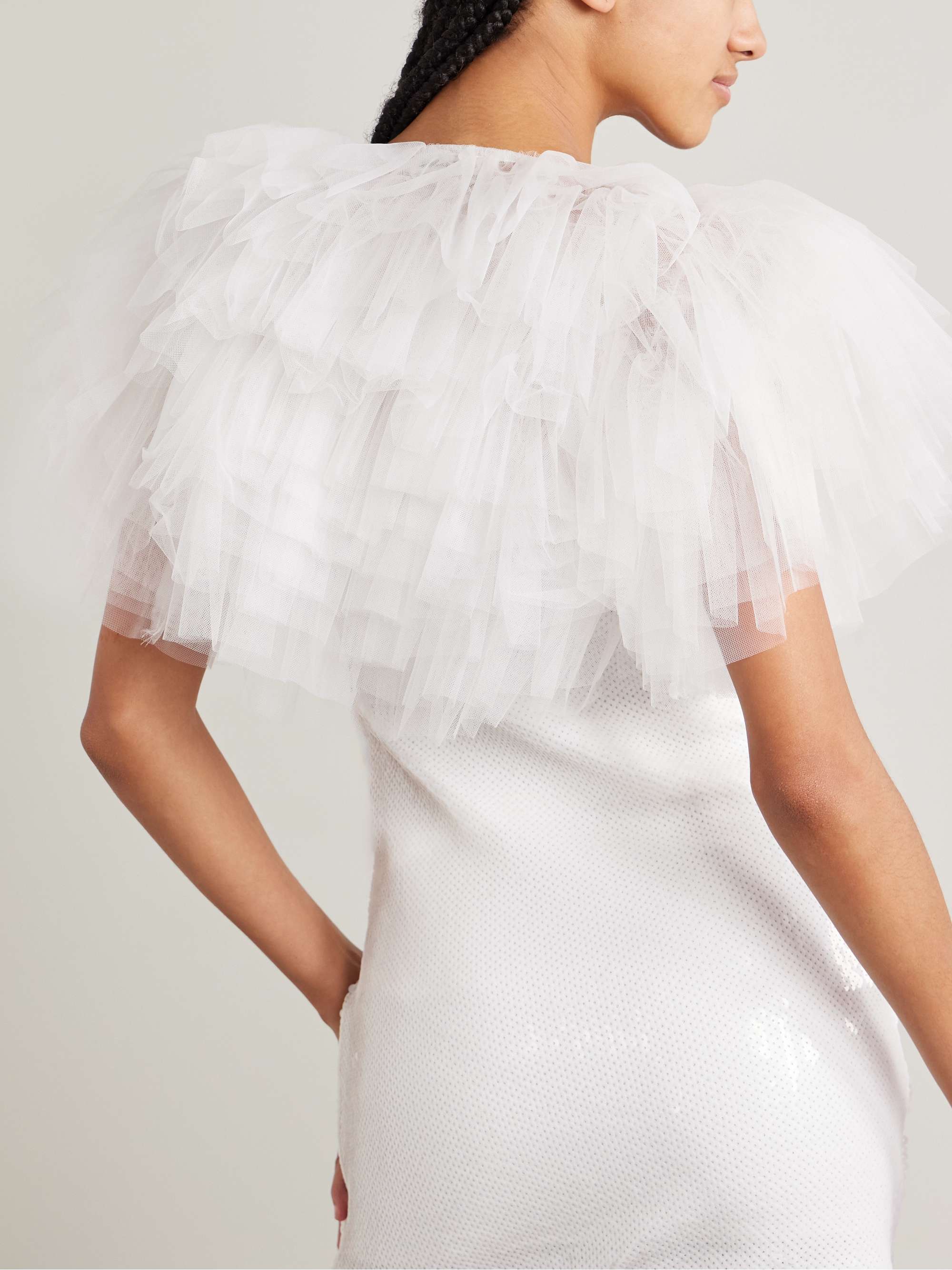 Layered tulle jacket view