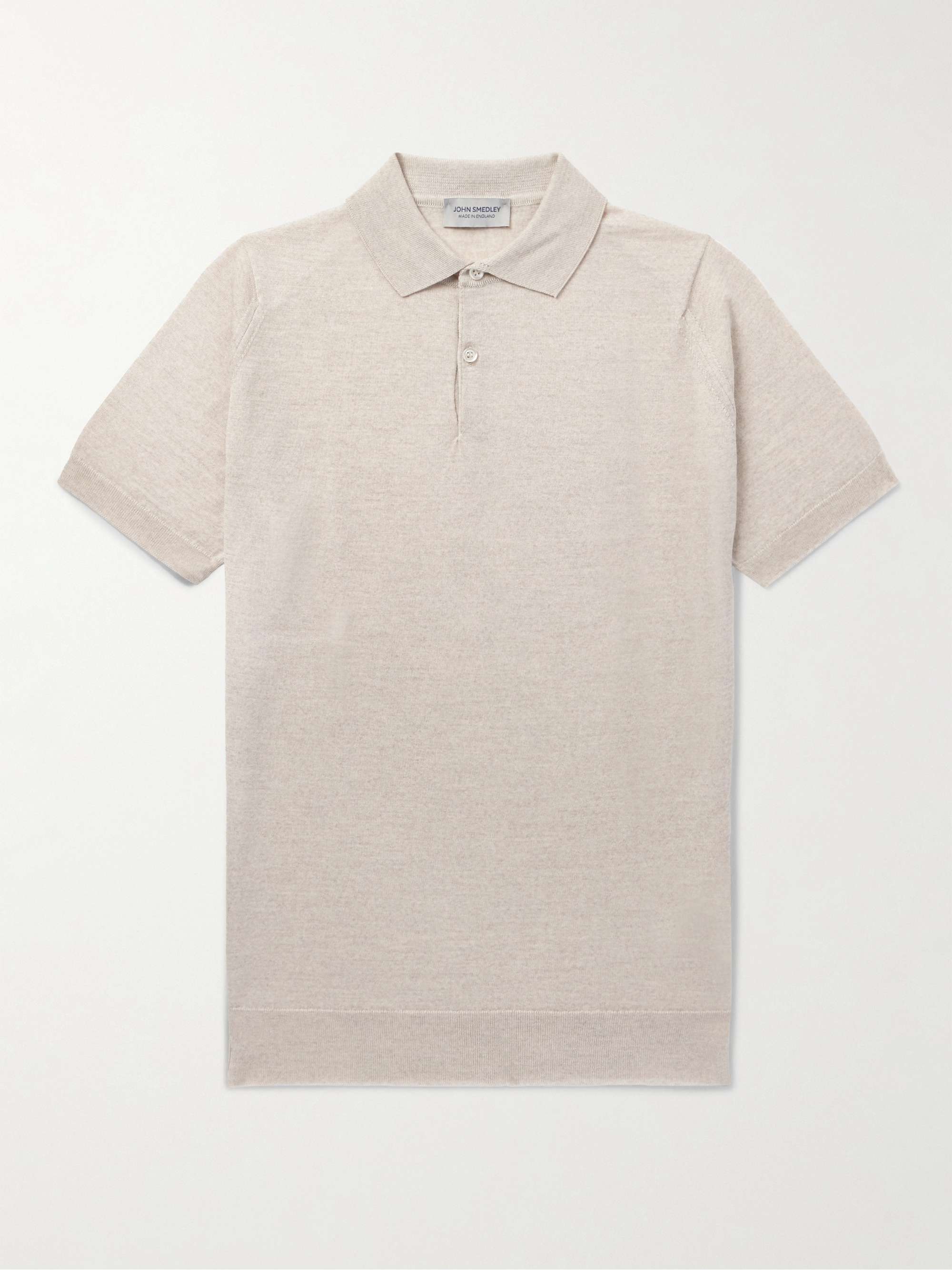 Payton Slim-Fit Wool Polo Shirt view