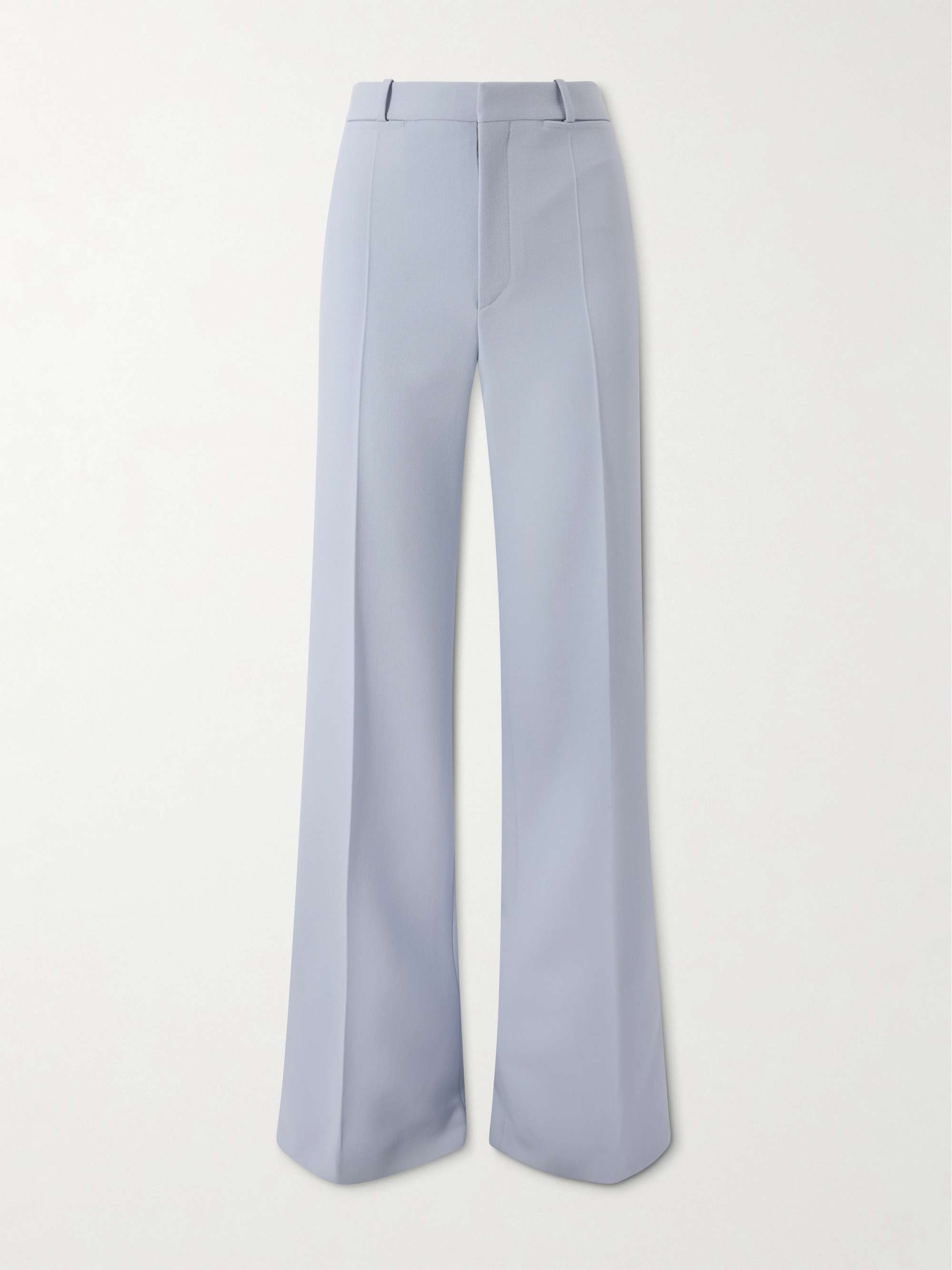Wool grain de poudre flared pants view