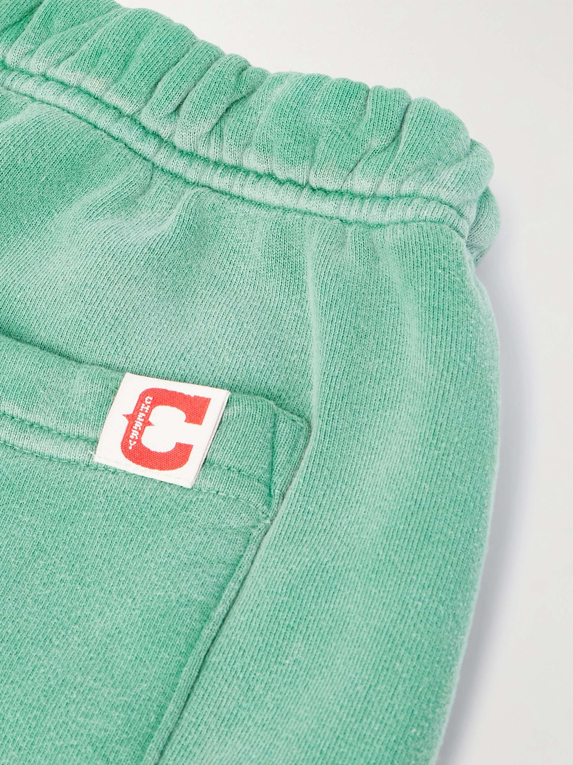 Tapered Logo-Print Cotton-Fleece Sweatpants view