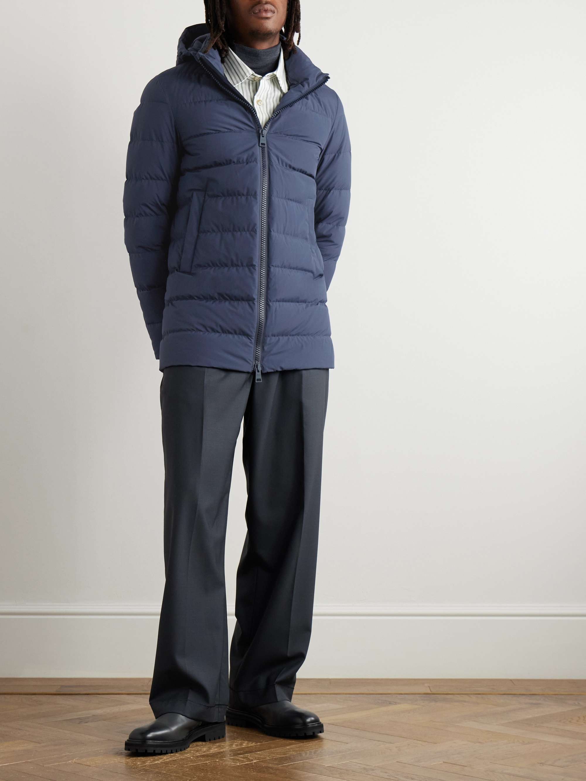 Laminar Quilted GORE‑TEX INFINIUM™ WINDSTOPPER® Hooded Down Jacket view