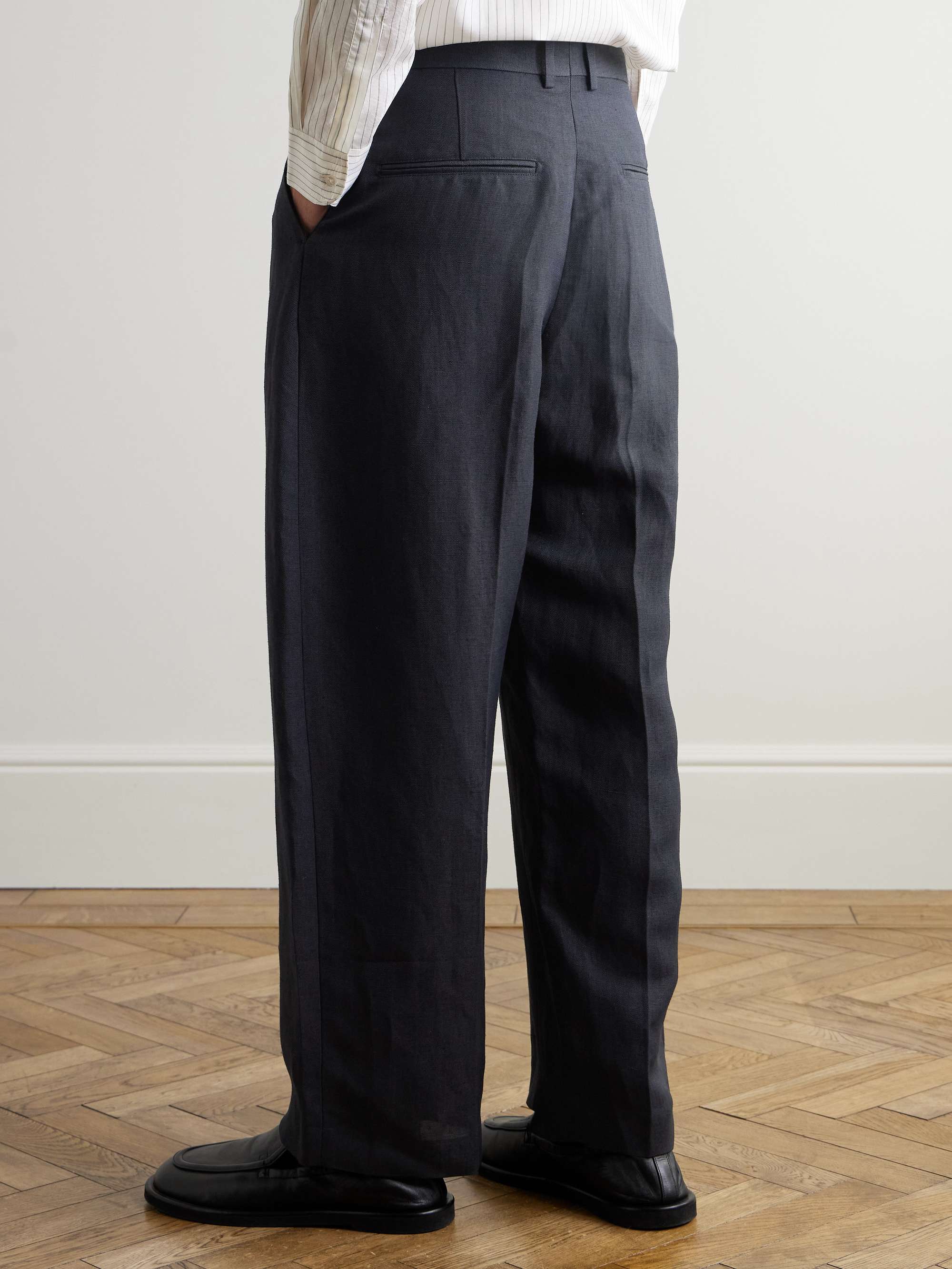 Fume Tapered Linen-Blend Suit Trousers view
