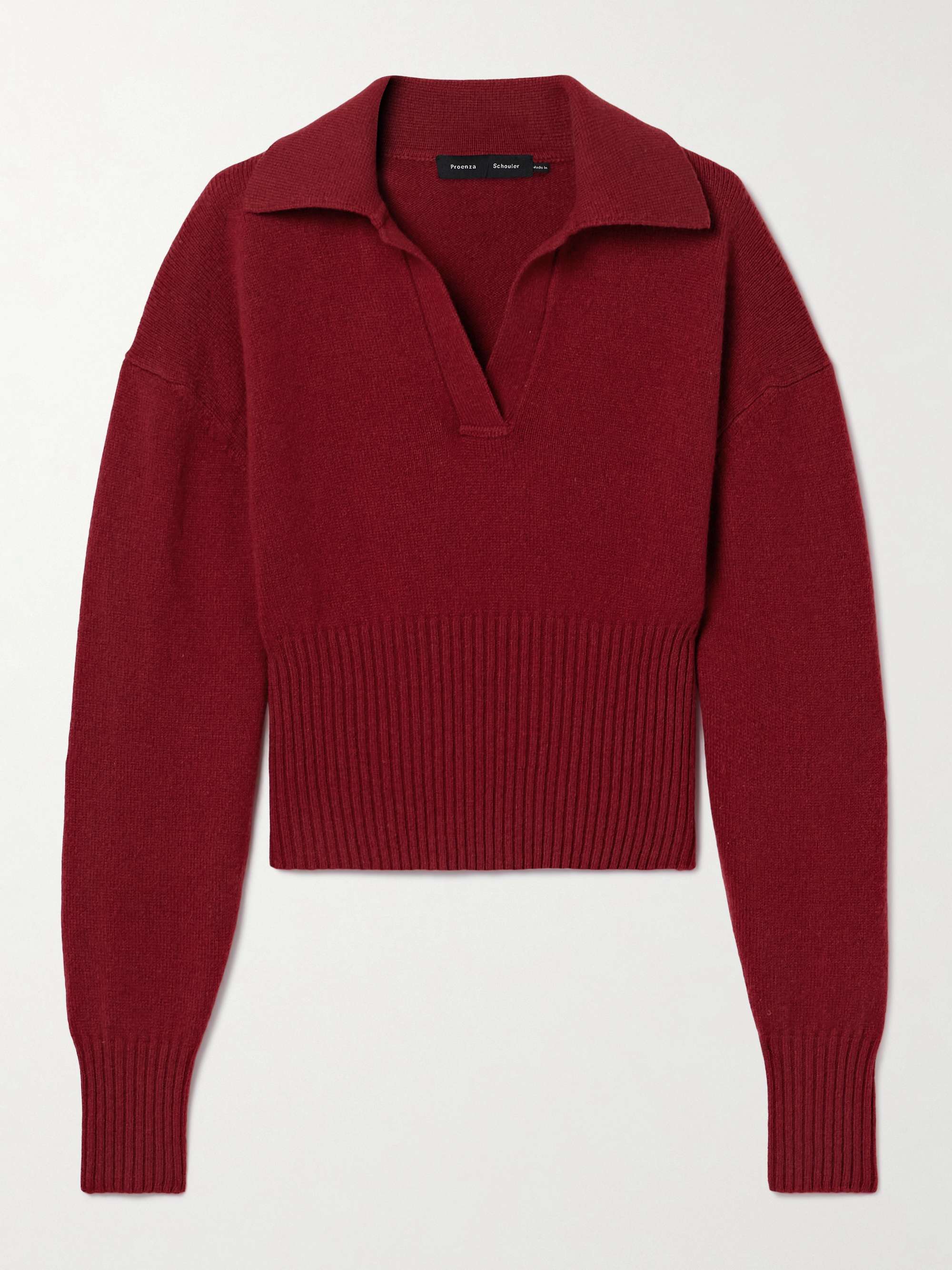 Jeanne ribbed cashmere and wool-blend polo sweater view
