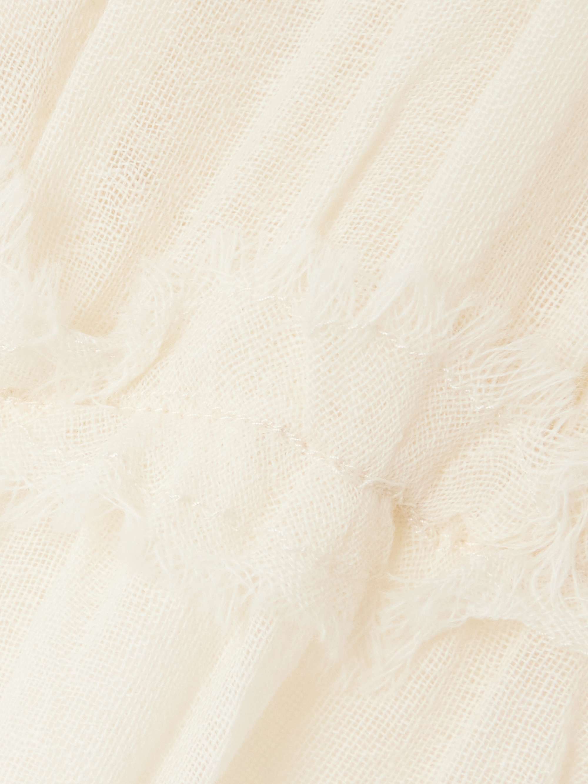 Esme frayed ruffled wool-gauze blouse view