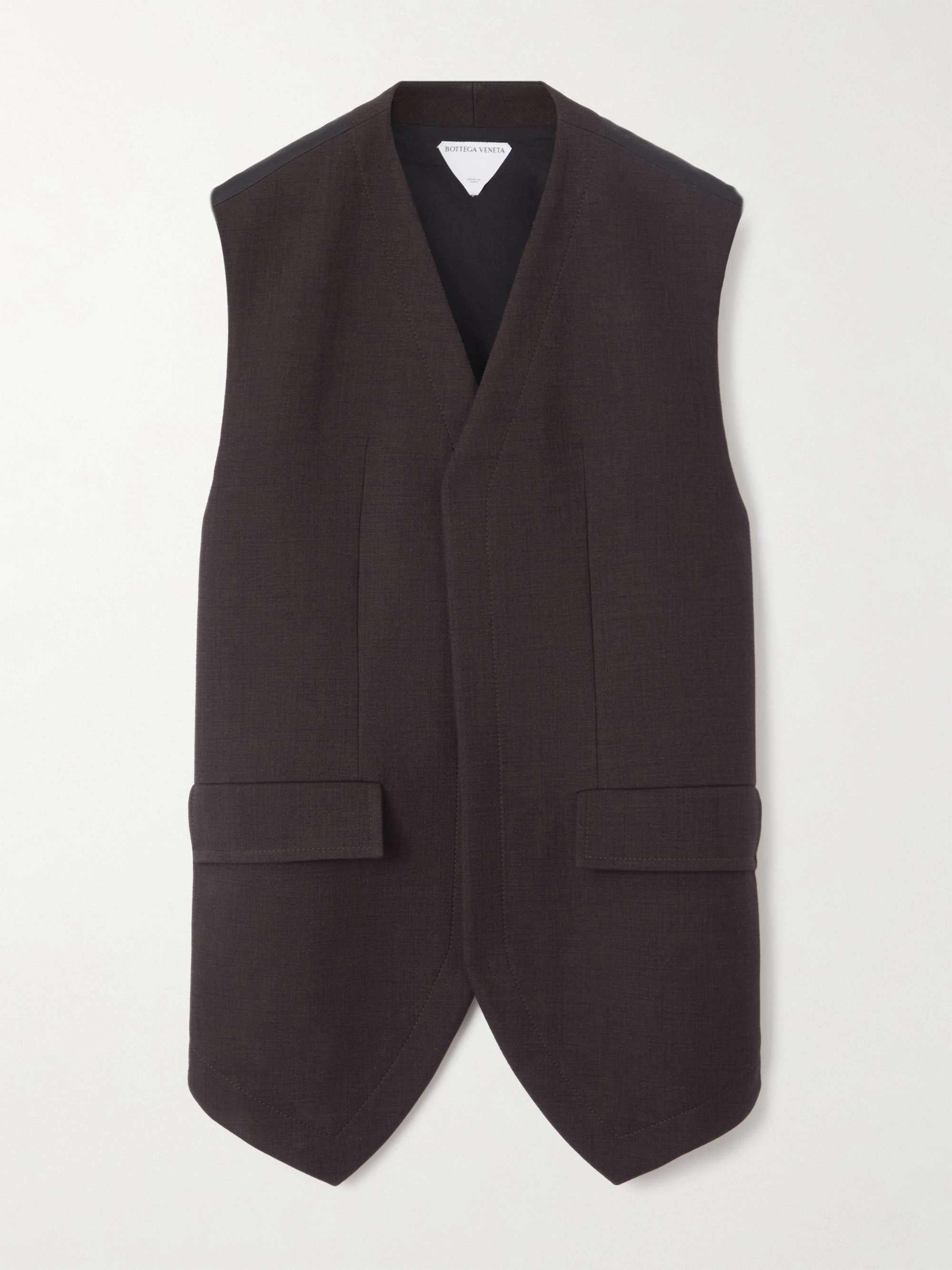 Cotton-blend crepe vest view