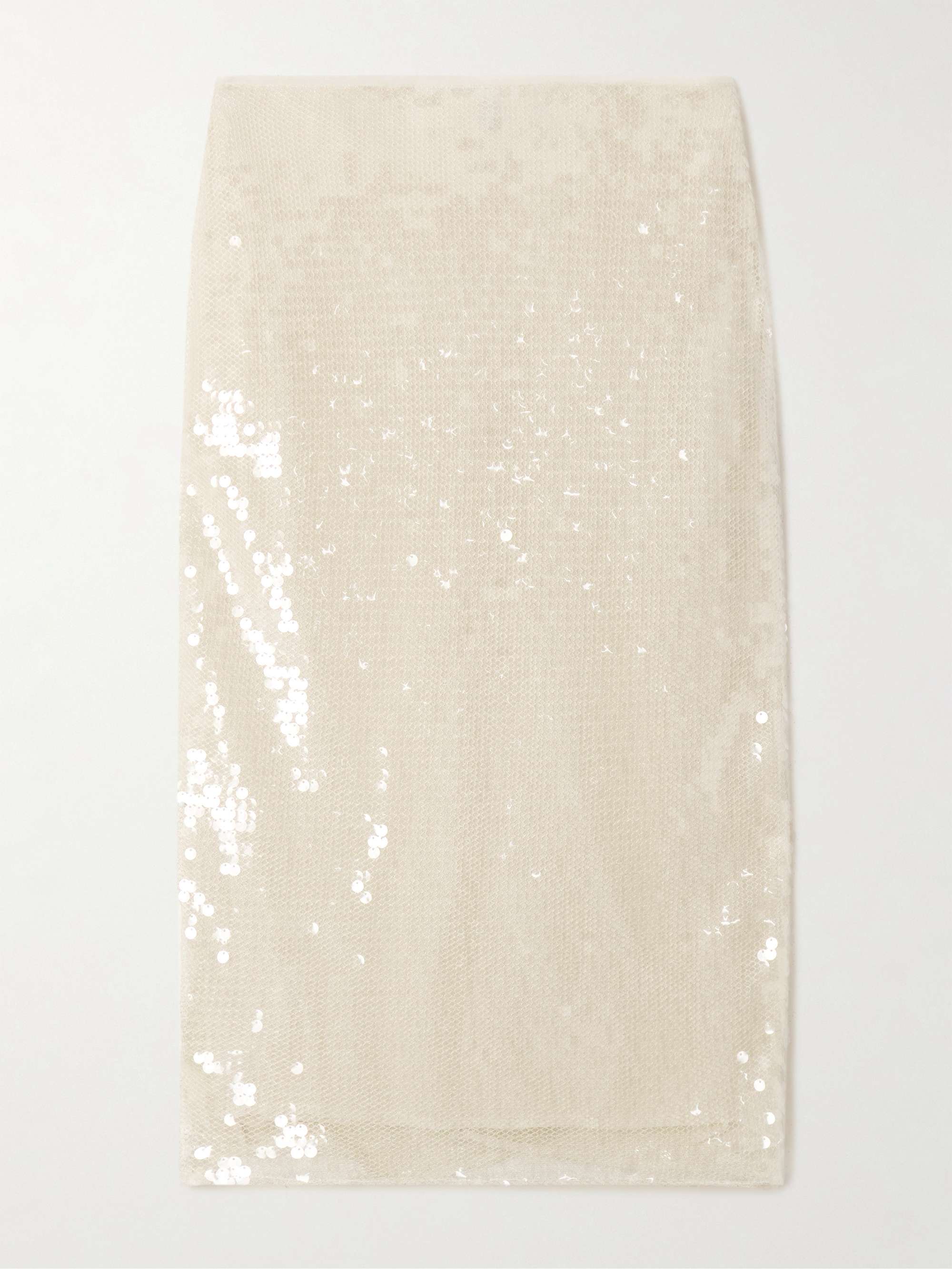 Sequined mesh midi skirt view