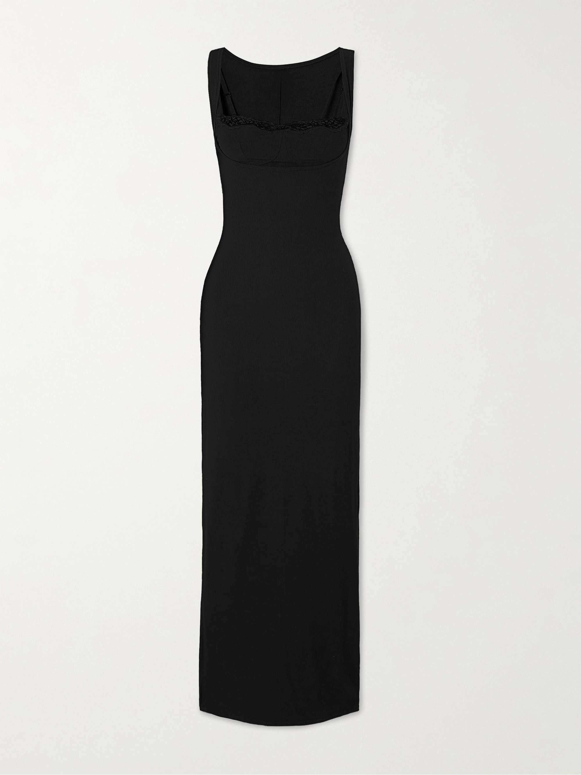 Soft Lounge Lace Scoop Neck Long Dress view