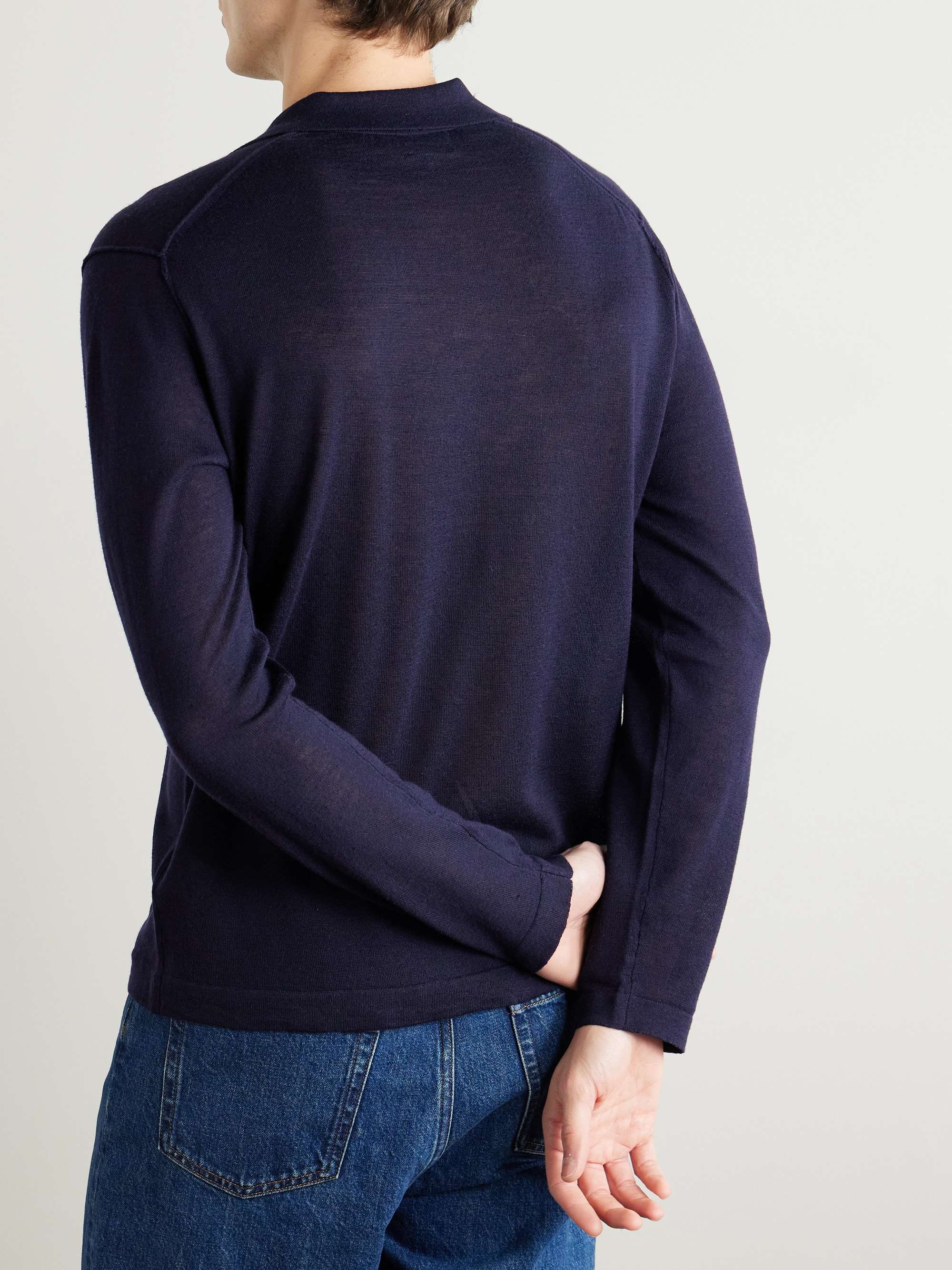 Wool and Linen-Blend Polo Shirt view