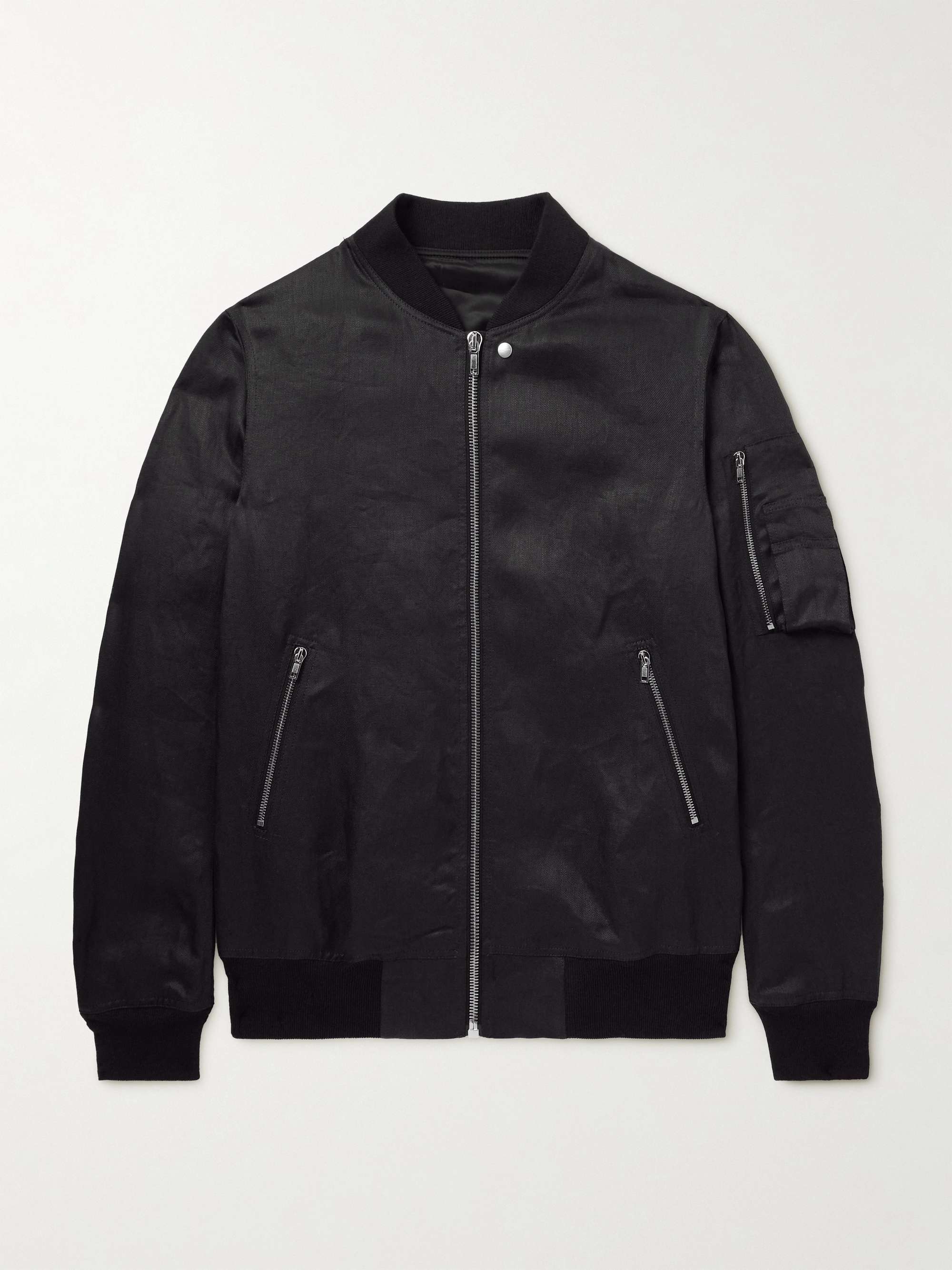 Classic Flight Webbing-Trimmed Cotton-Twill Bomber Jacket view