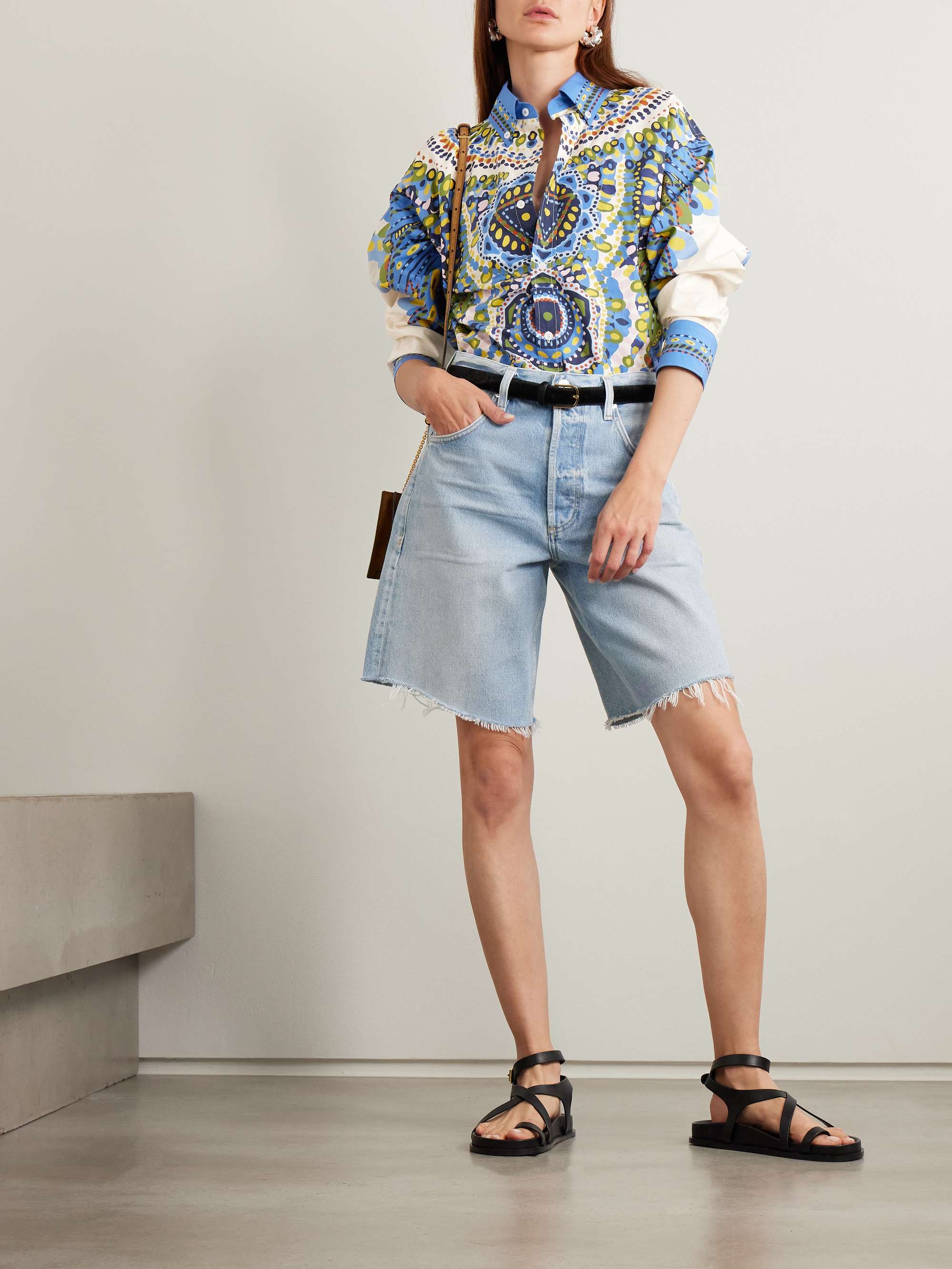 Better Than Your Boyfriend's printed cotton-poplin shirt view