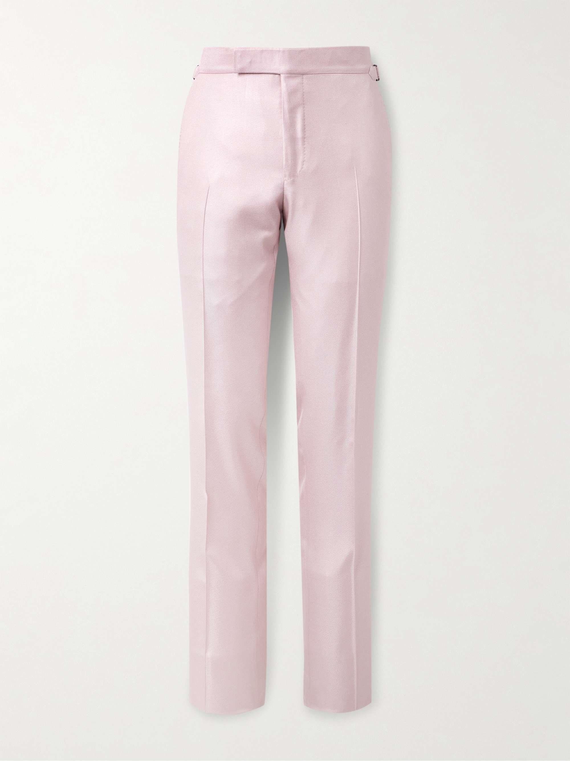 O'Connor Straight-Leg Silk-Twill Suit Trousers view