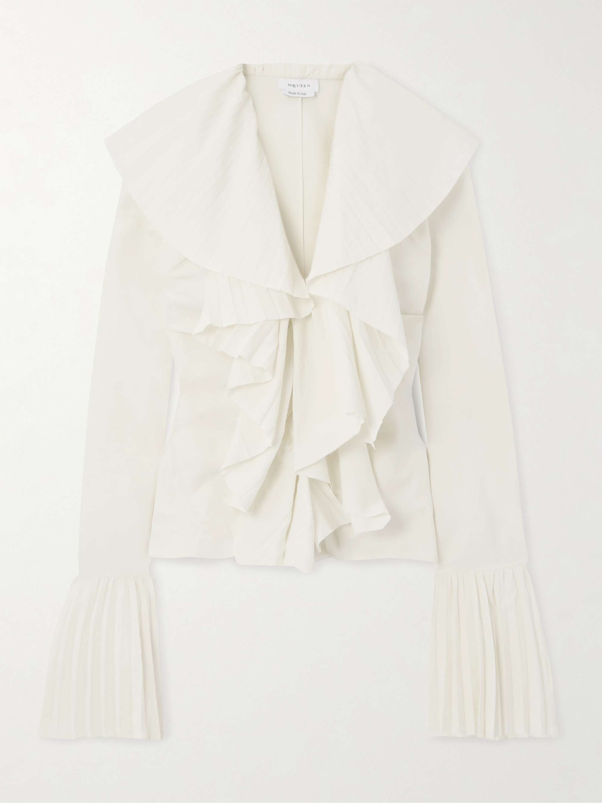 Pleated poplin blouse view