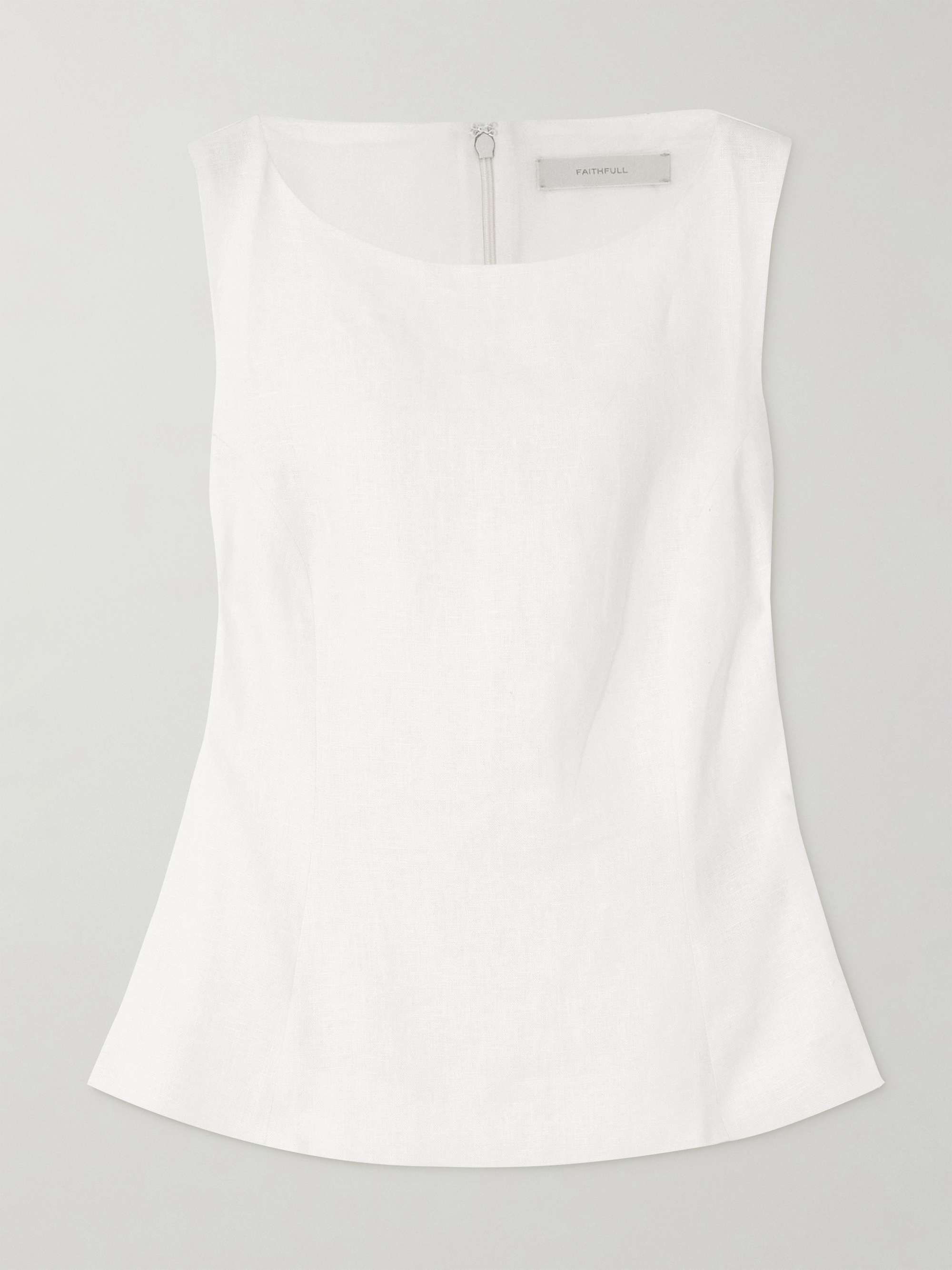 Ana linen tank view