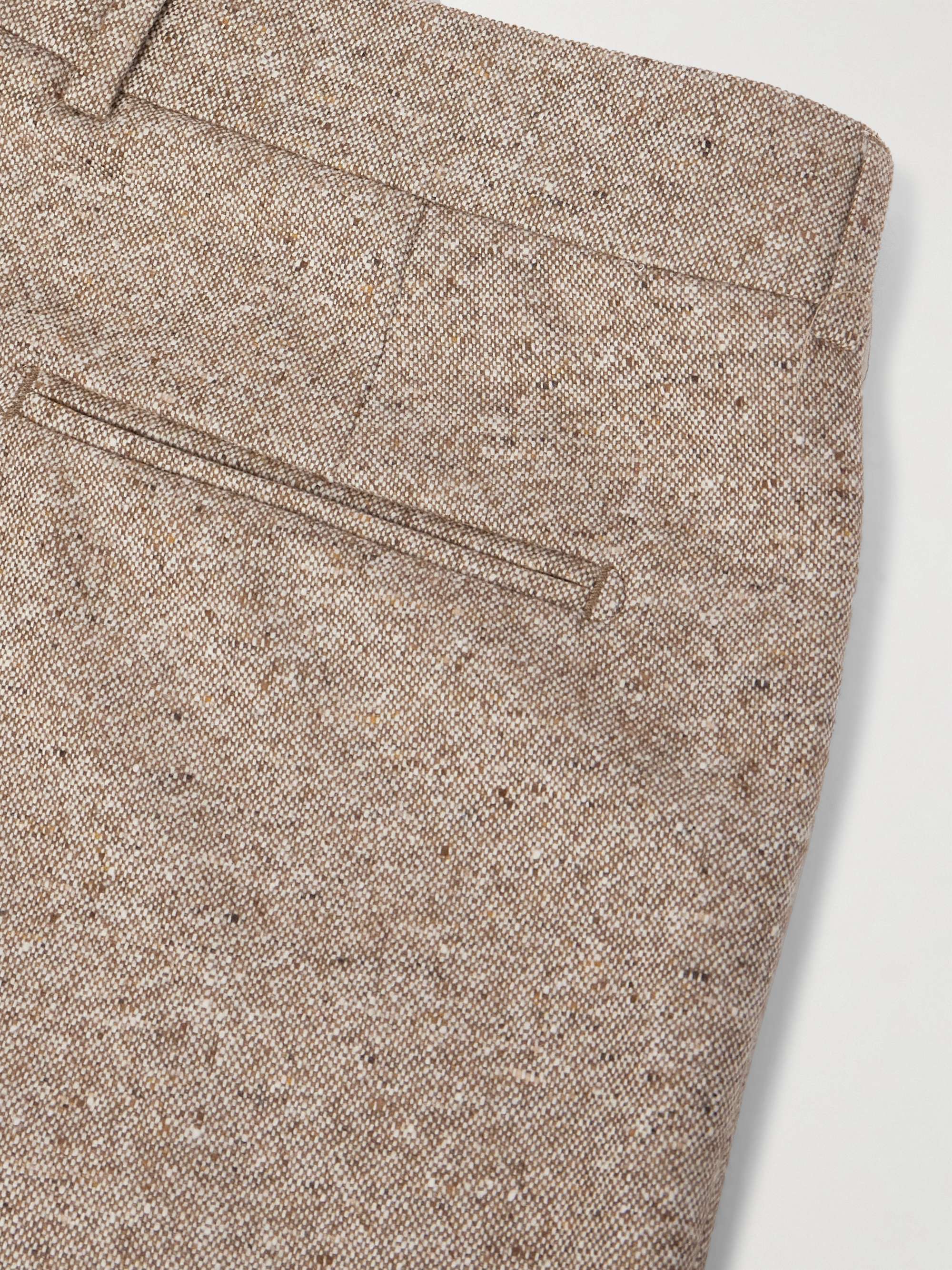 Straight-Leg Wool and Cashmere-Blend Suit Trousers view