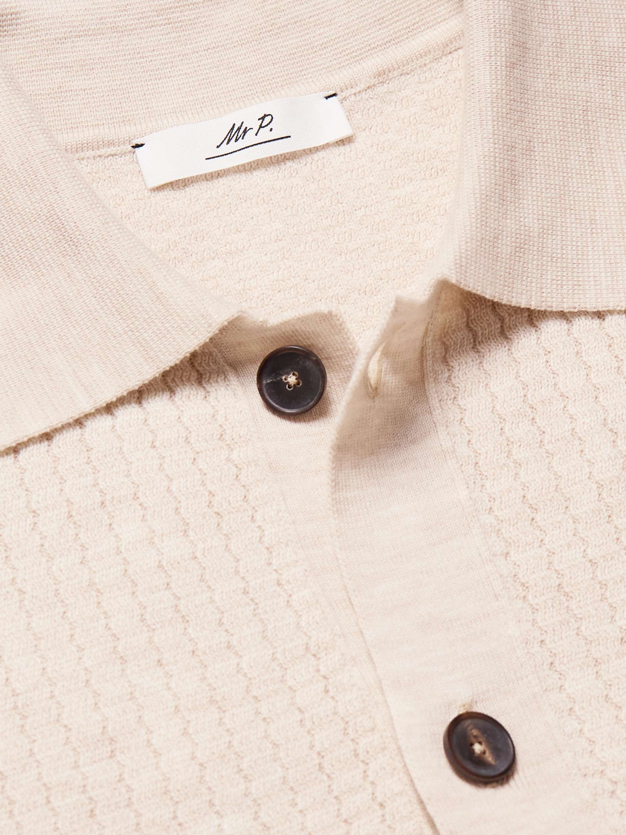 Striped Ribbed Merino Wool Shirt view