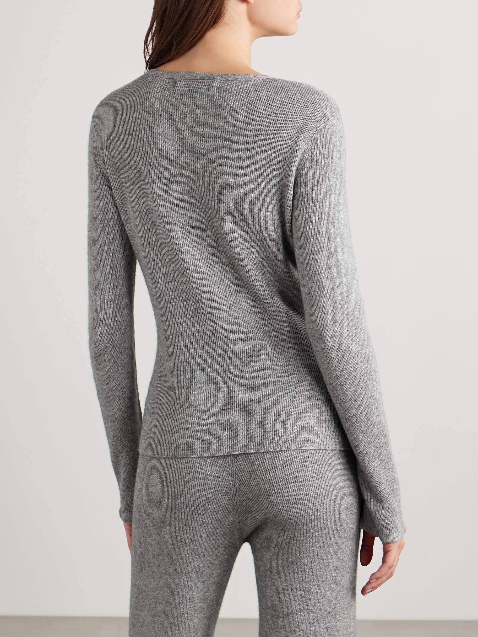Delicash ribbed cashmere and silk-blend cardigan view