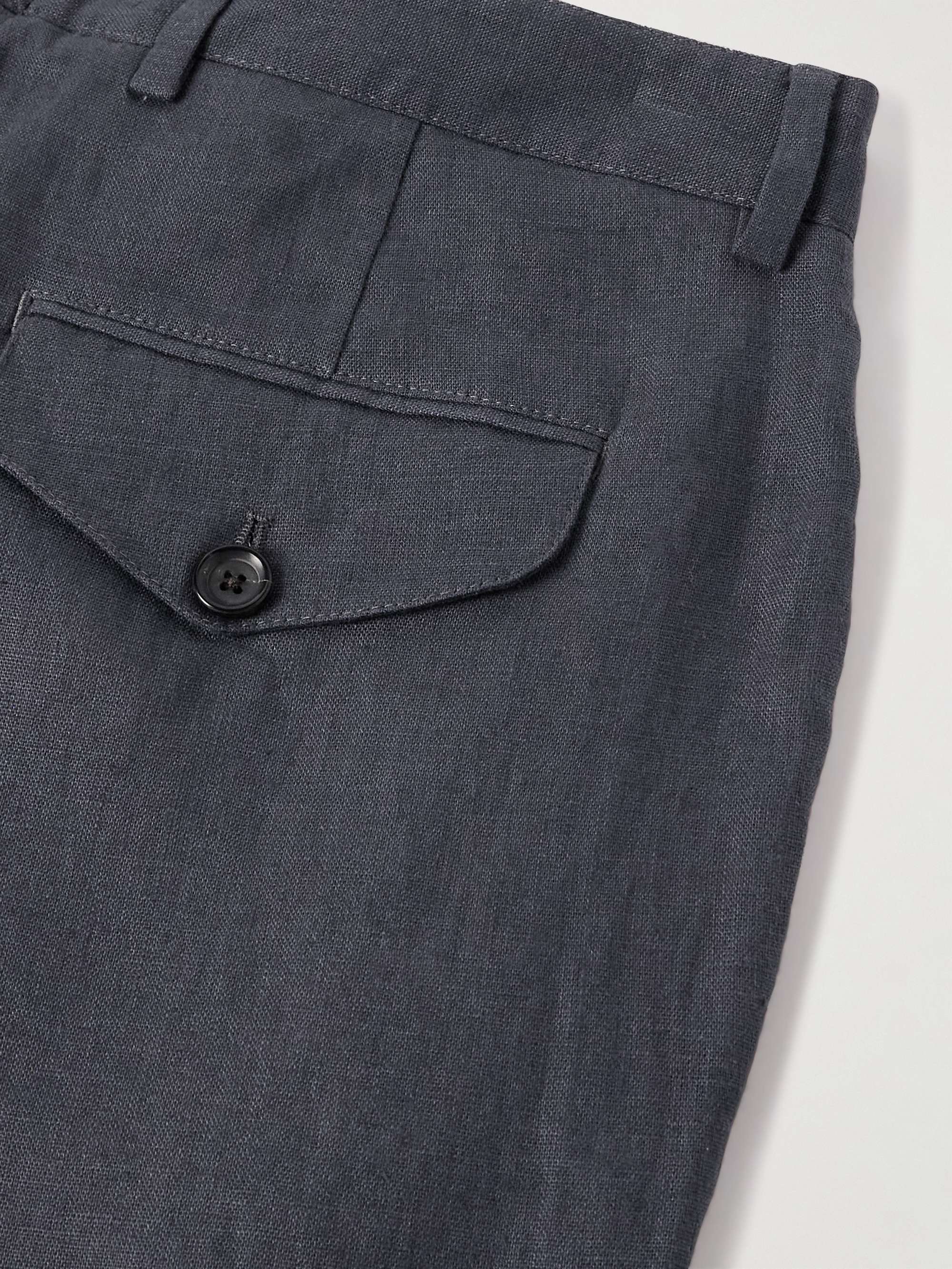Fishtail Tapered Linen Trousers view