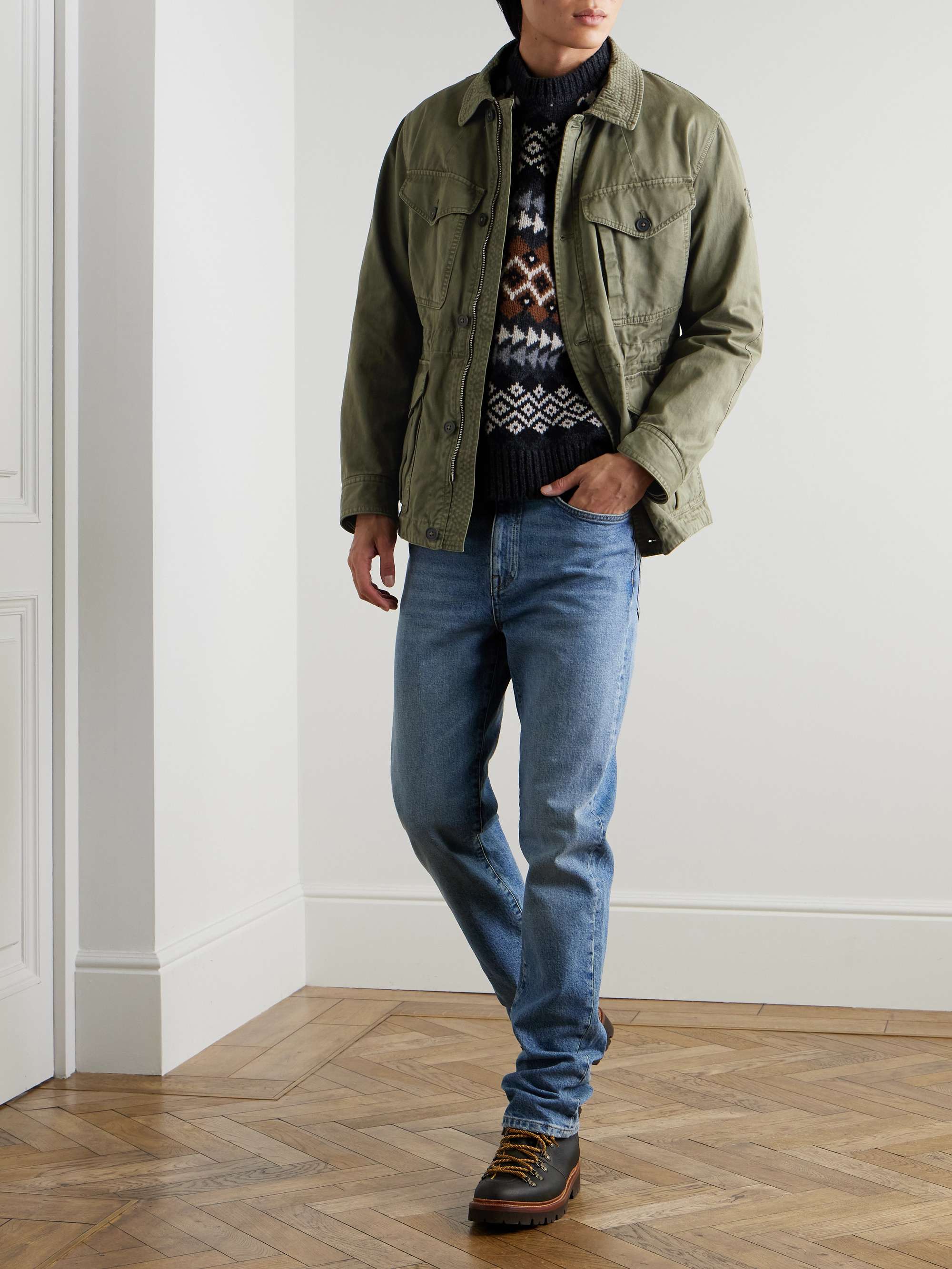 Logo-Appliquéd Cotton-Sateen Field Jacket view