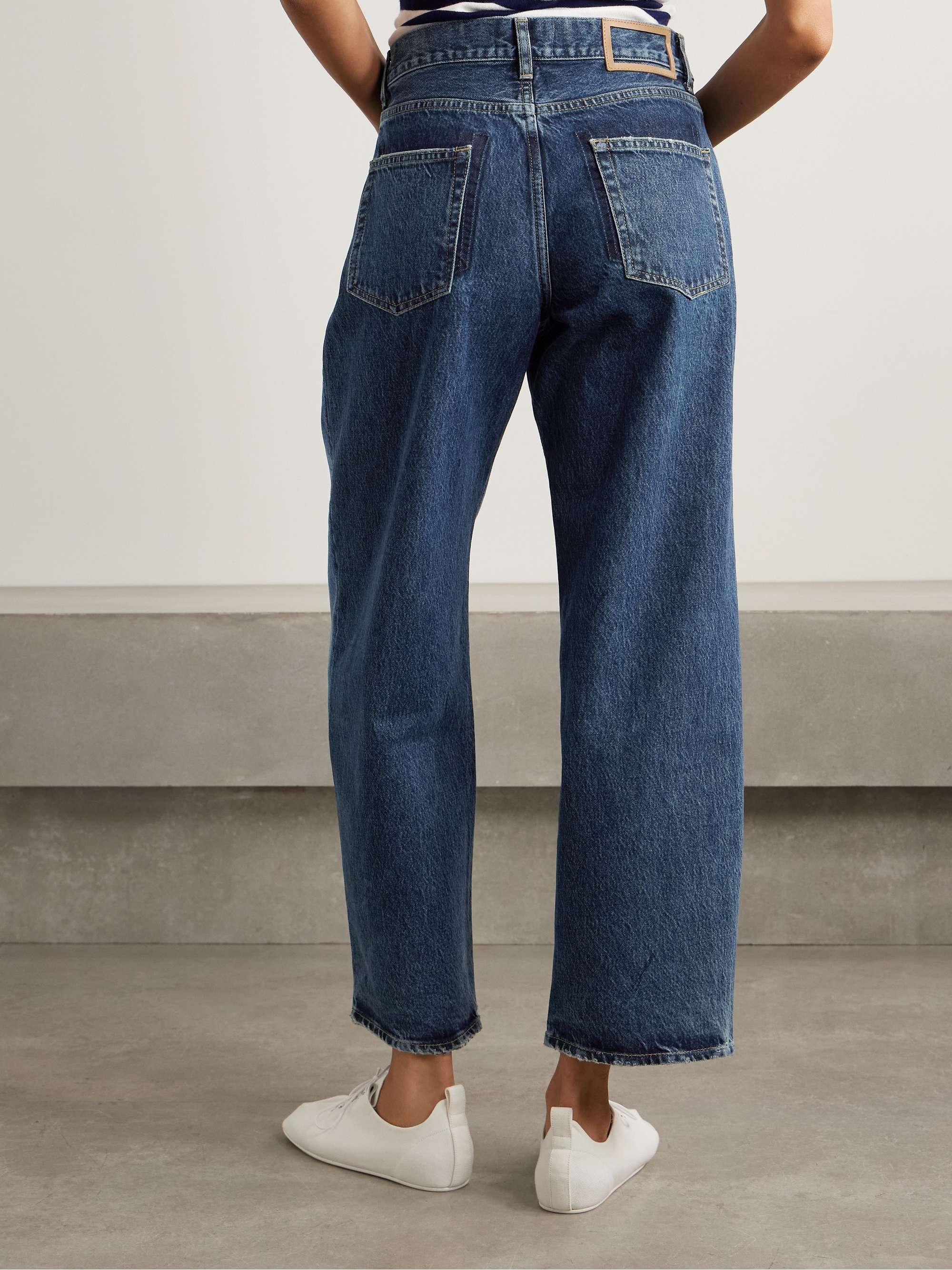 Marilyn paneled two-tone high-rise wide-leg jeans view