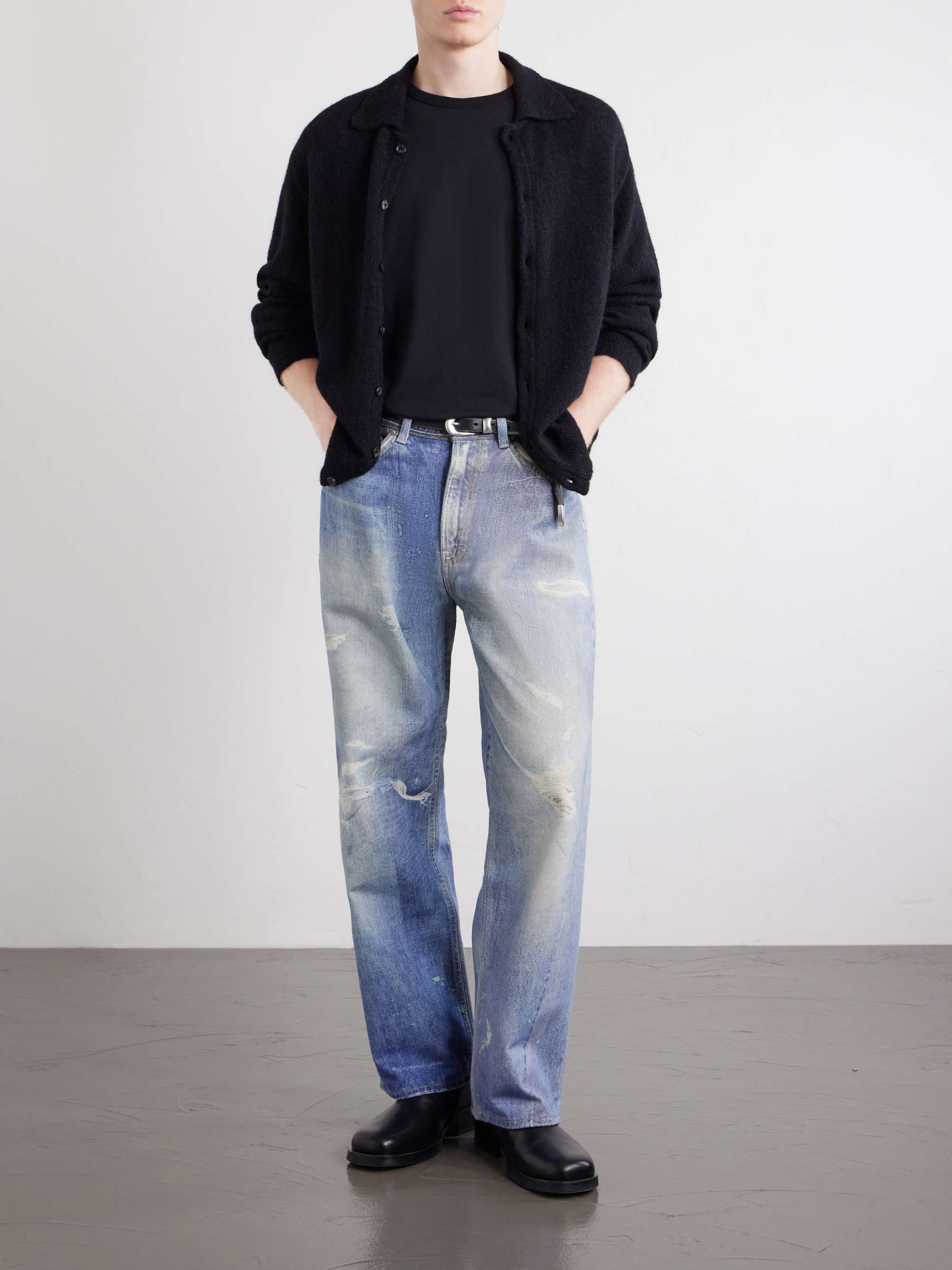 Third Cut Straight-Leg Printed Jeans view