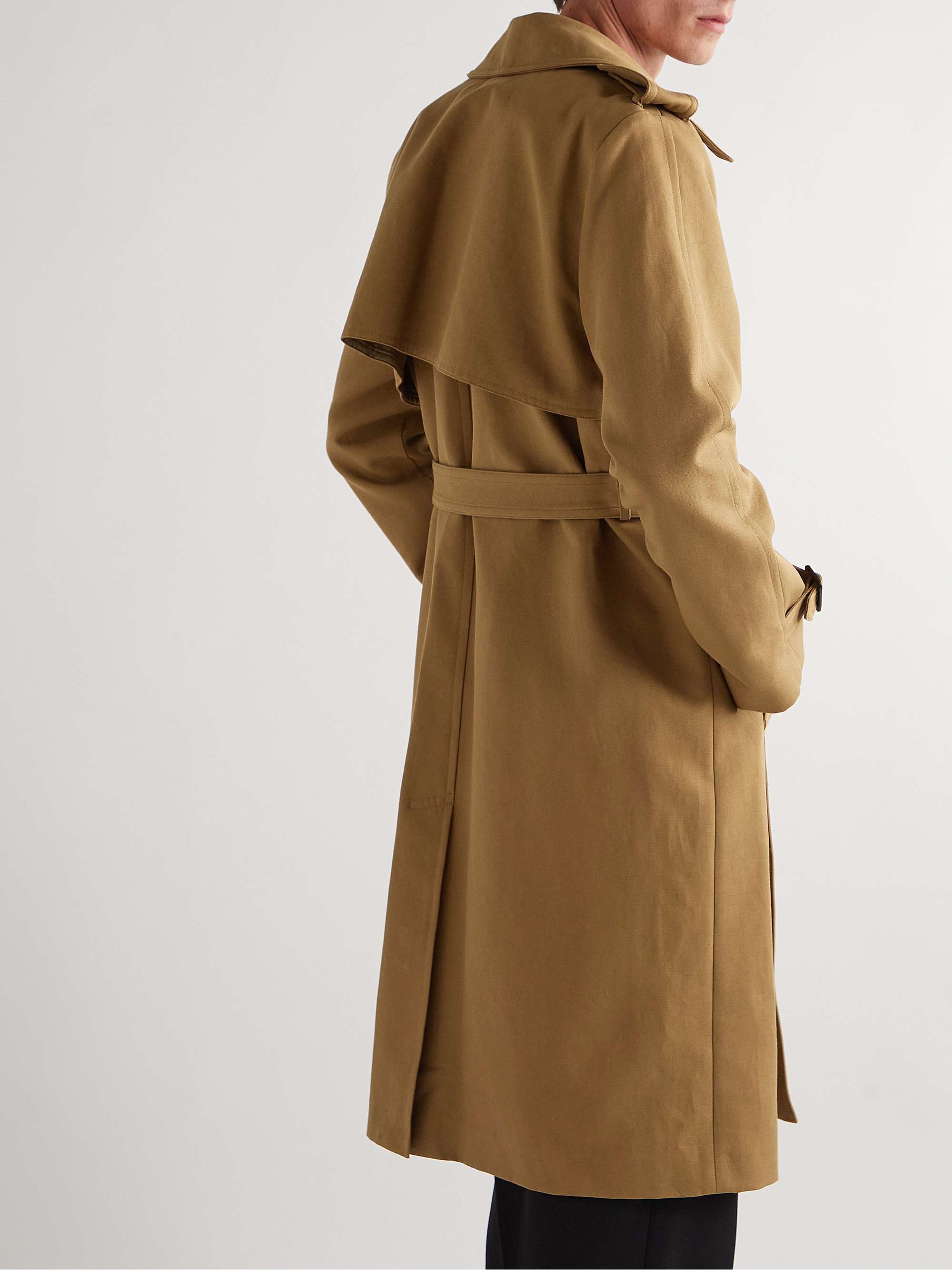 Trenton Double-Breasted Belted Cotton-Canvas Trench Coat view