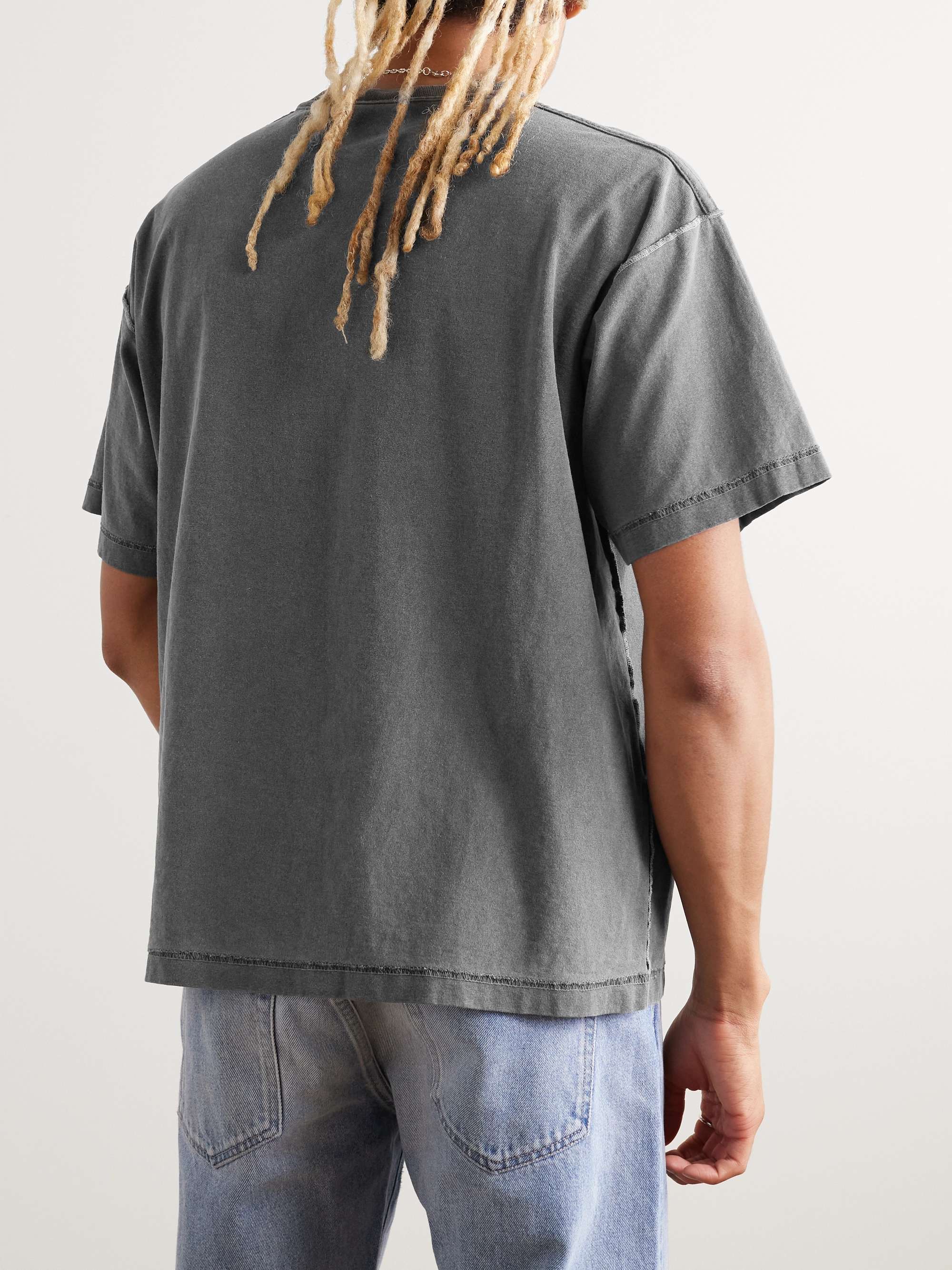 Reversed Cropped Cotton-Jersey T-Shirt view