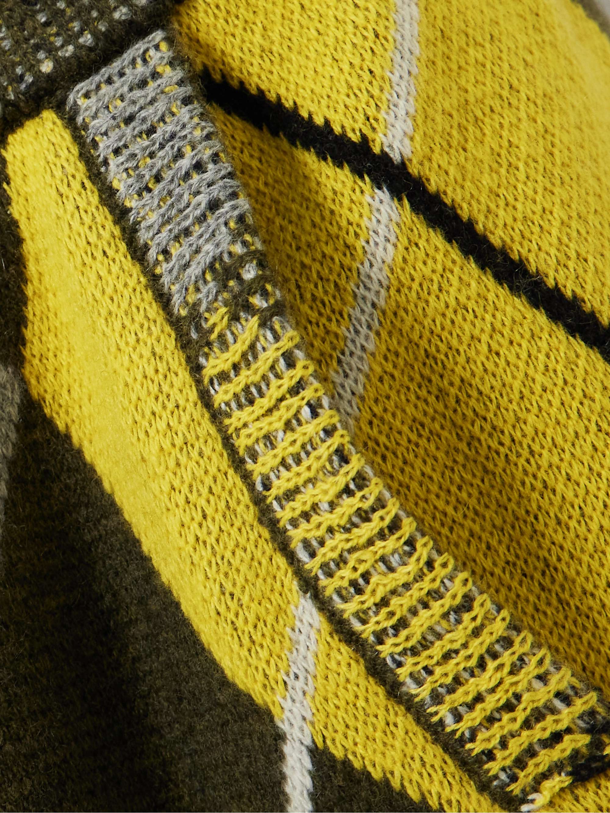 Argyle cashmere-jacquard straight-leg track pants view