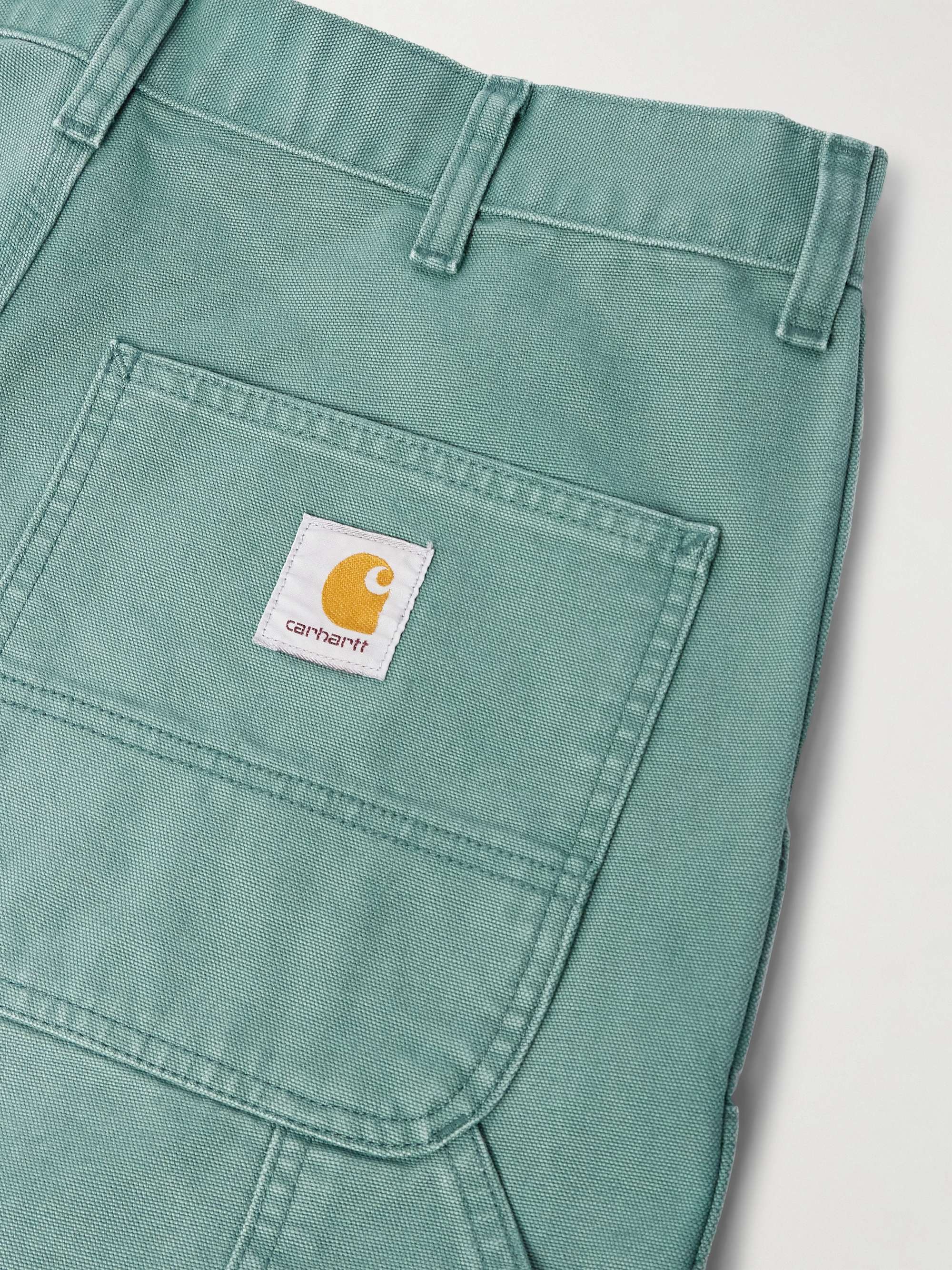 Double Knee Straight-Leg Organic Cotton-Canvas Carpenter Trousers view