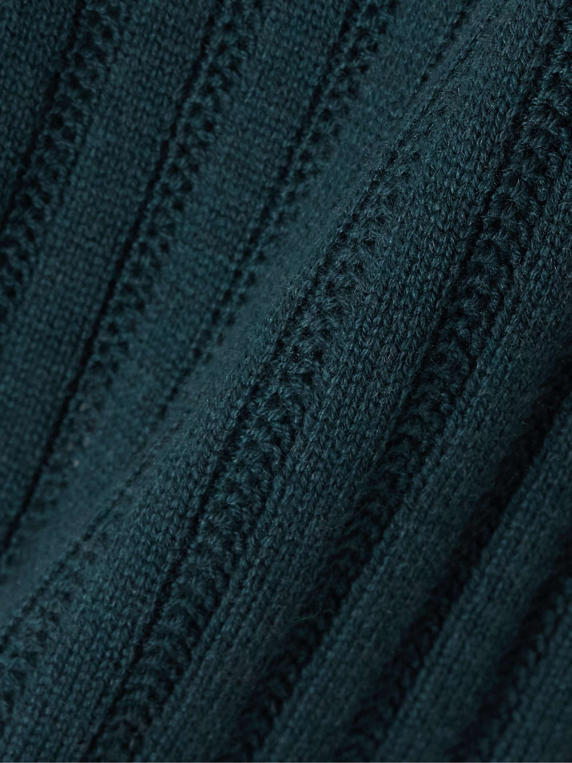 Luxe Palace ribbed and pointelle-knit wool and cashmere-blend tank view