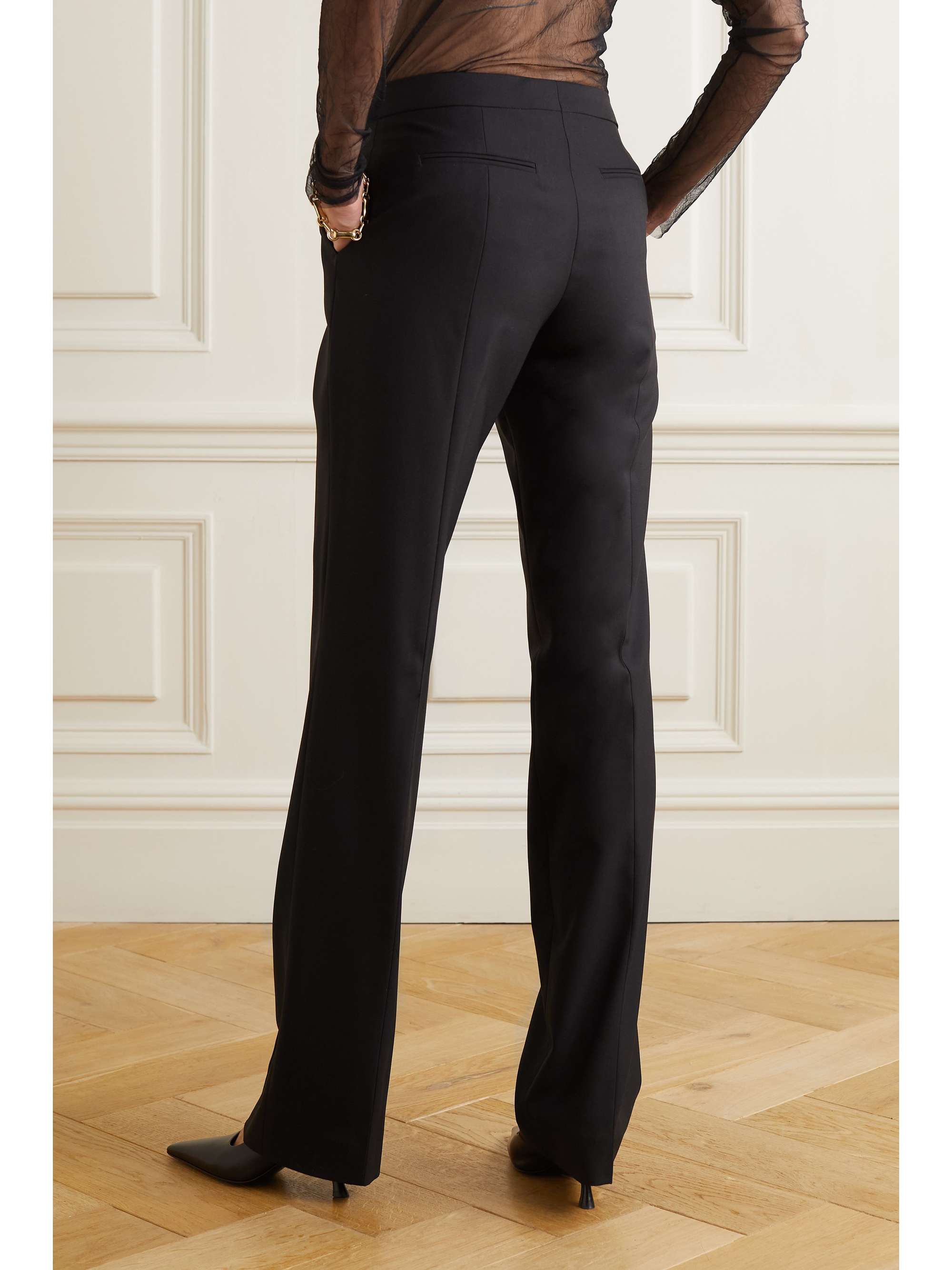 + NET SUSTAIN pleated merino wool straight-leg pants view