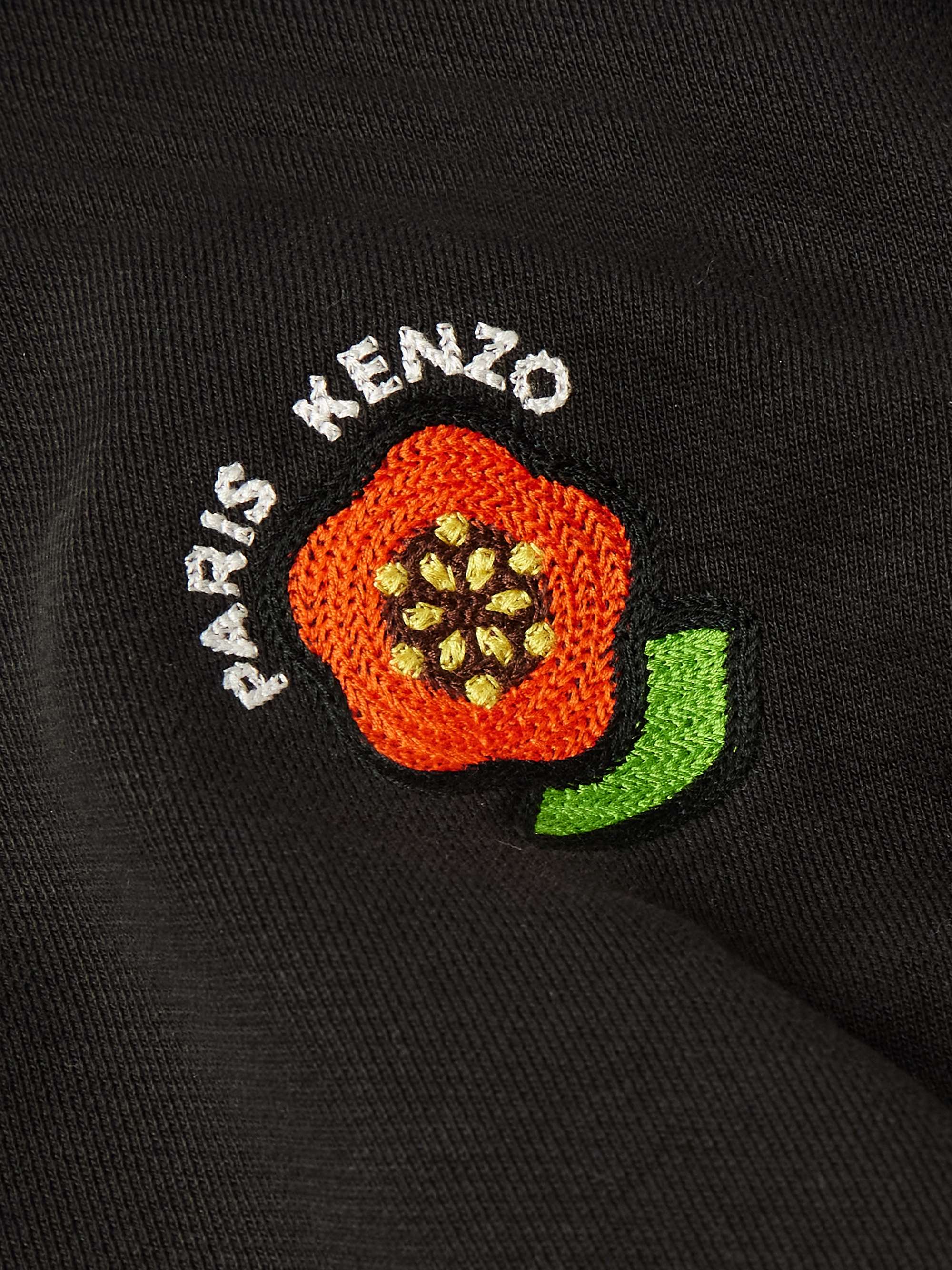 Pop Oversized Logo-Embroidered Cotton-Jersey Hoodie view