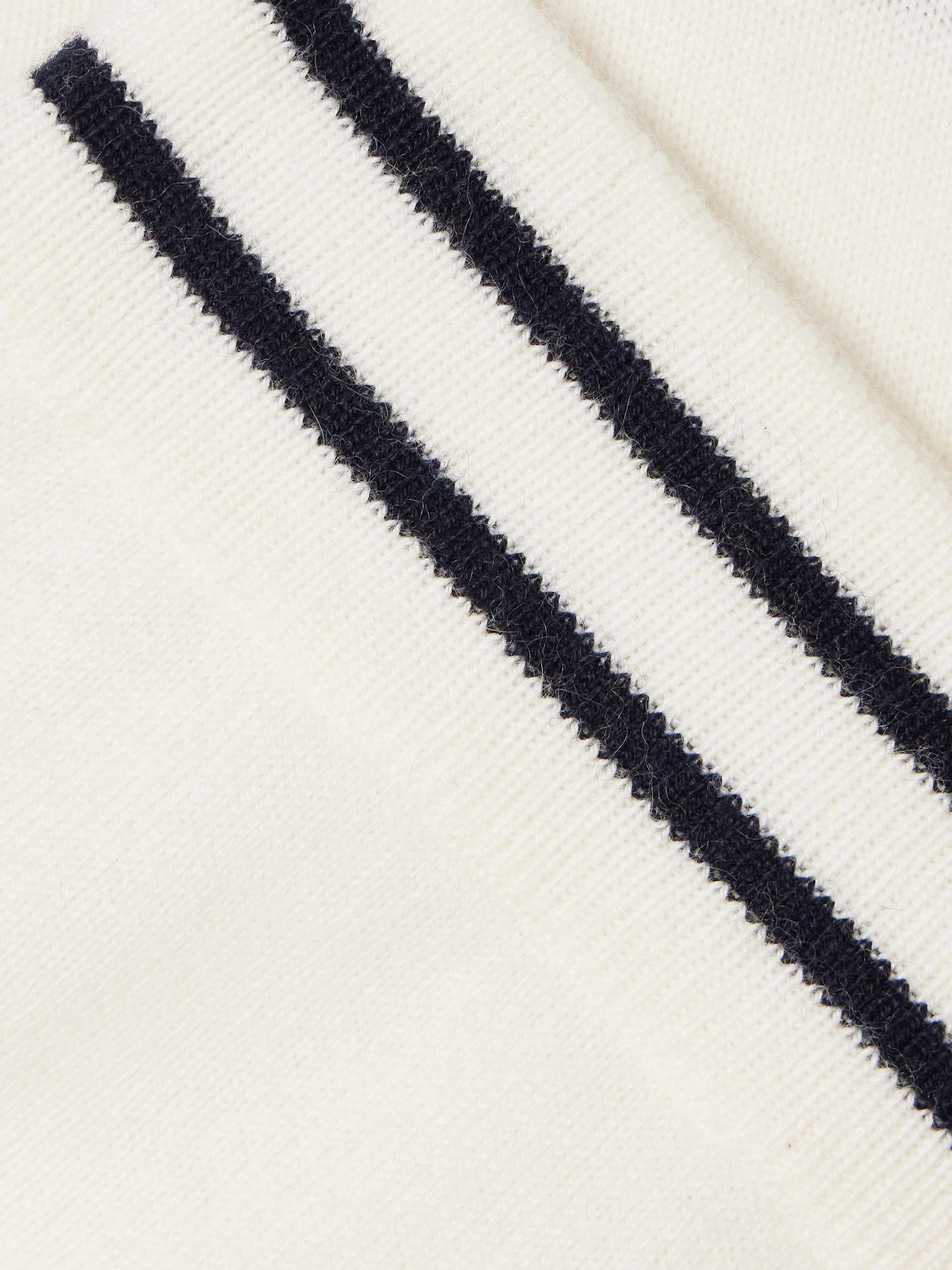 Striped cashmere shorts view