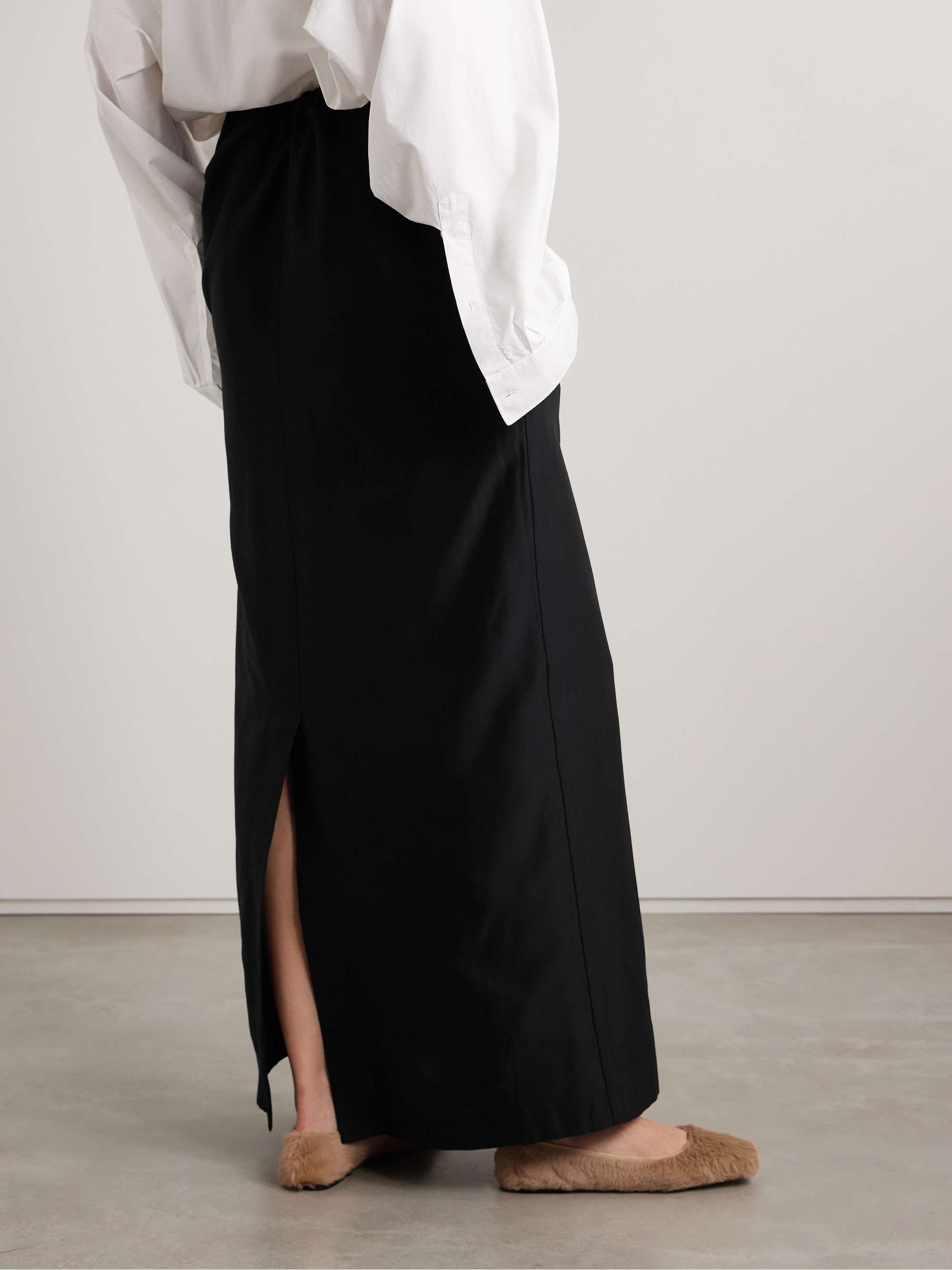 Saul cotton and silk-blend maxi skirt view