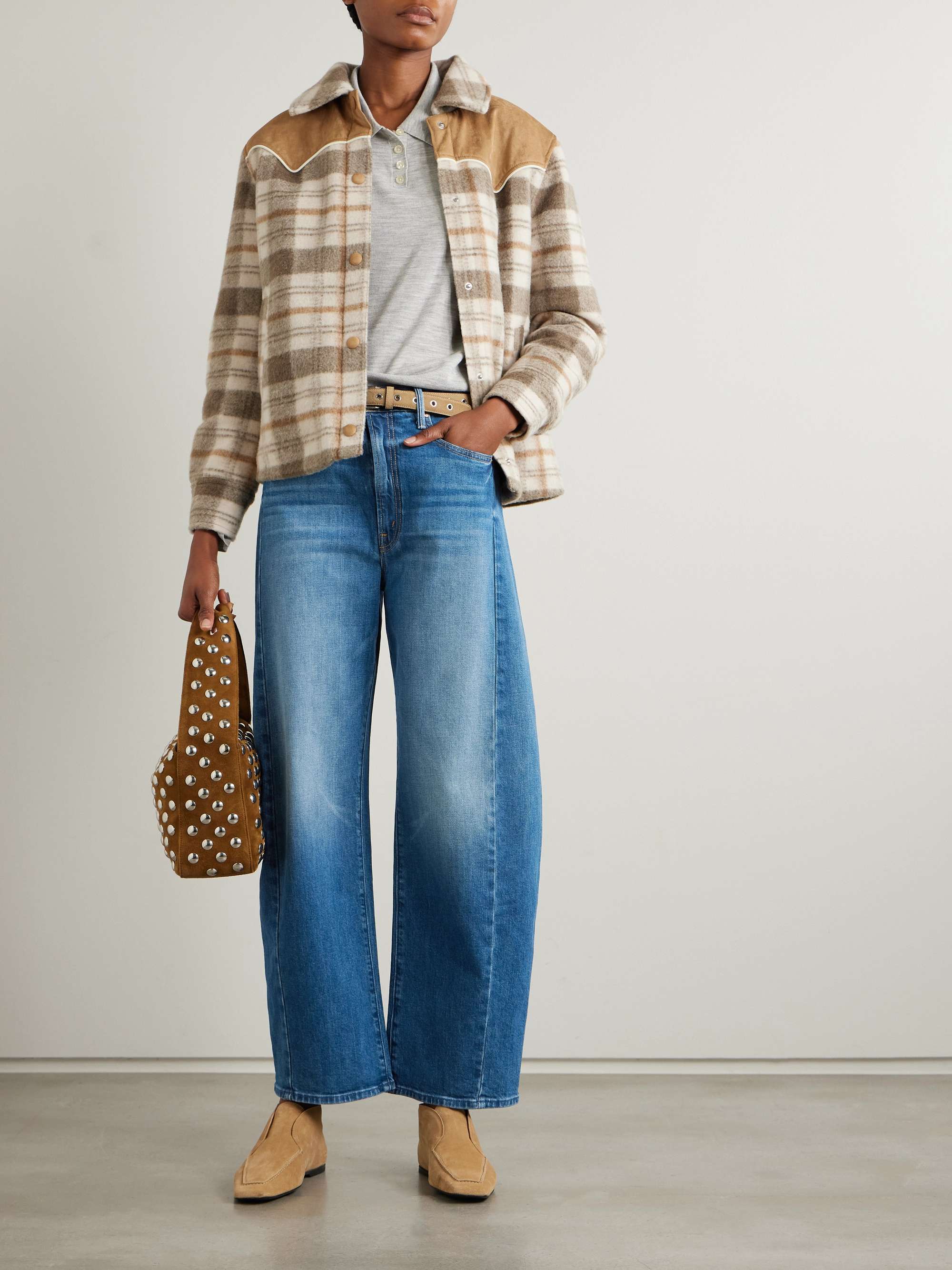 The Full-Pipe Flood high-rise barrel-leg jeans view