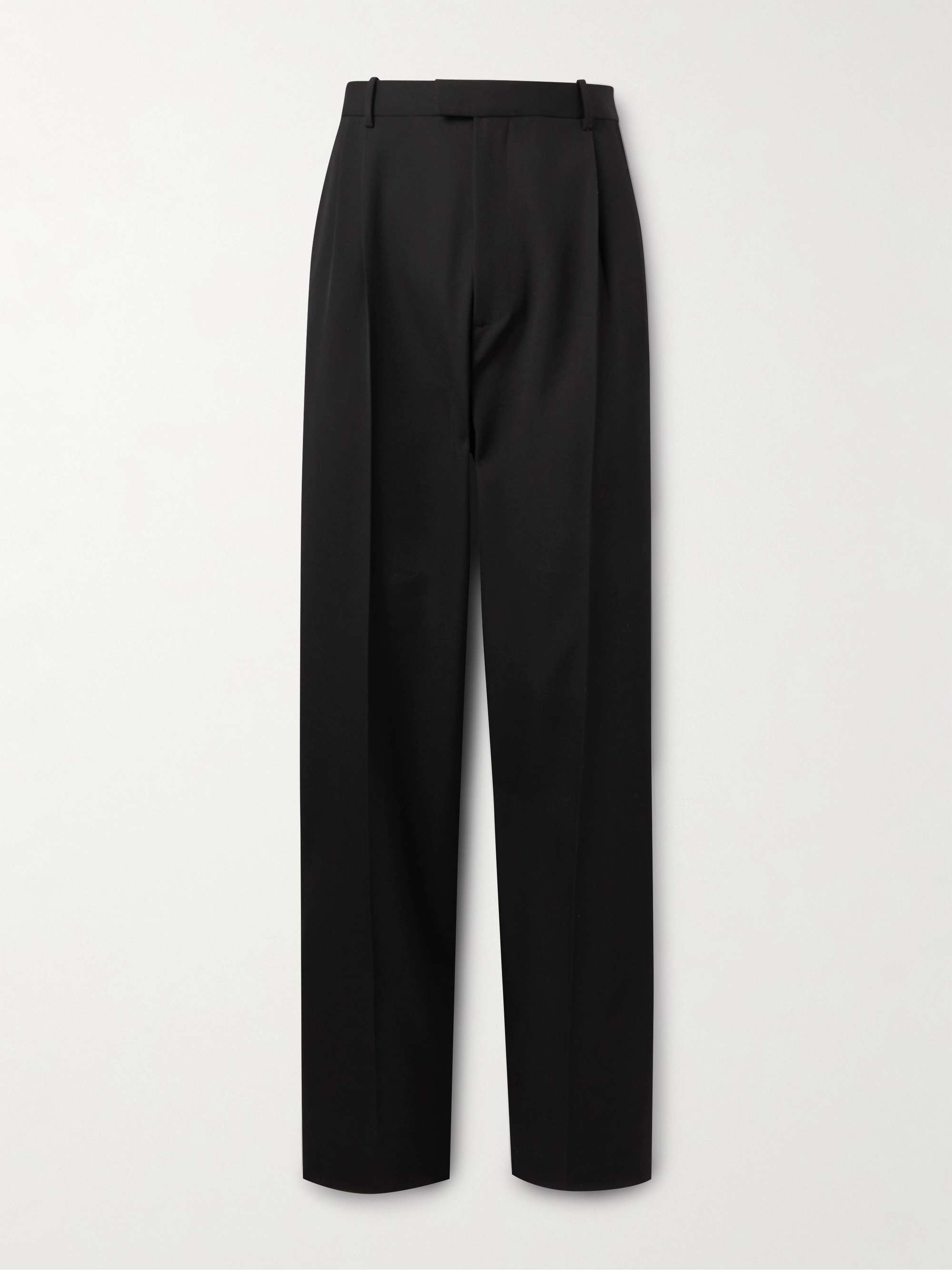 Straight-Leg Wool-Twill Trousers view