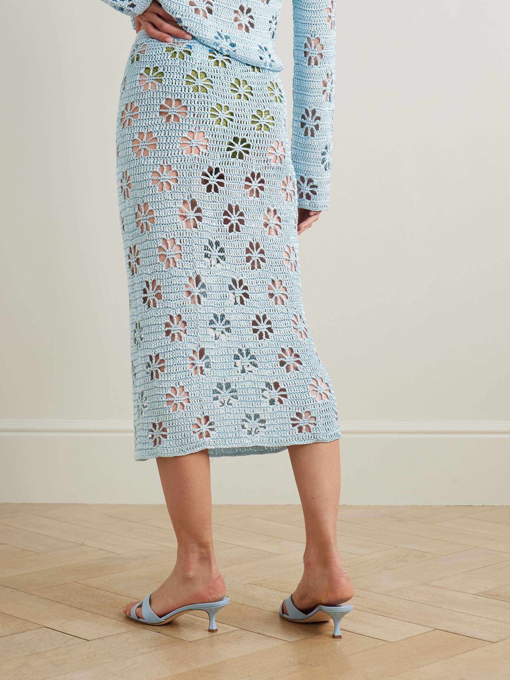 Crocheted midi skirt view
