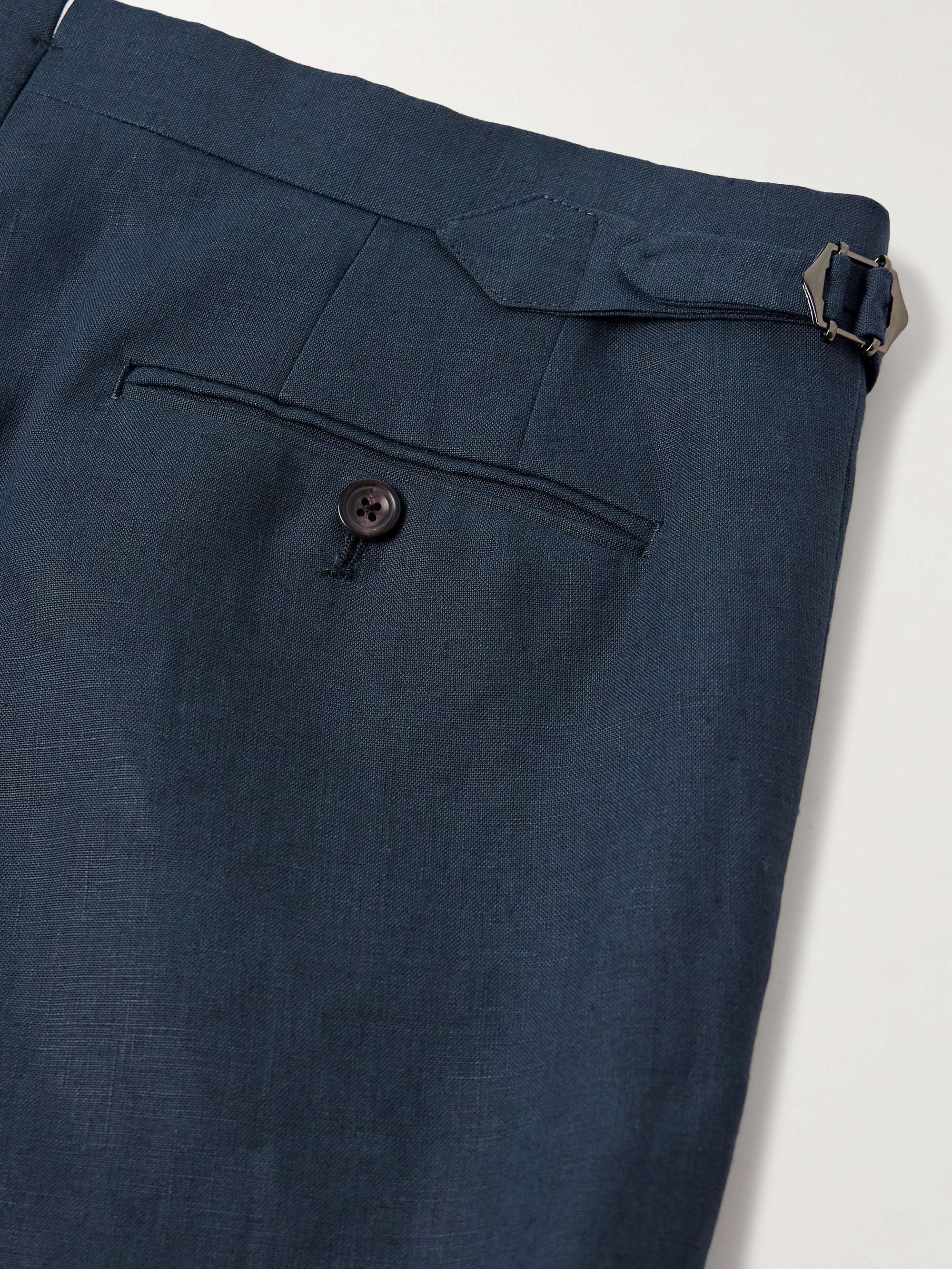 Waverly Slim-Fit Straight-Leg Linen Suit Trousers view