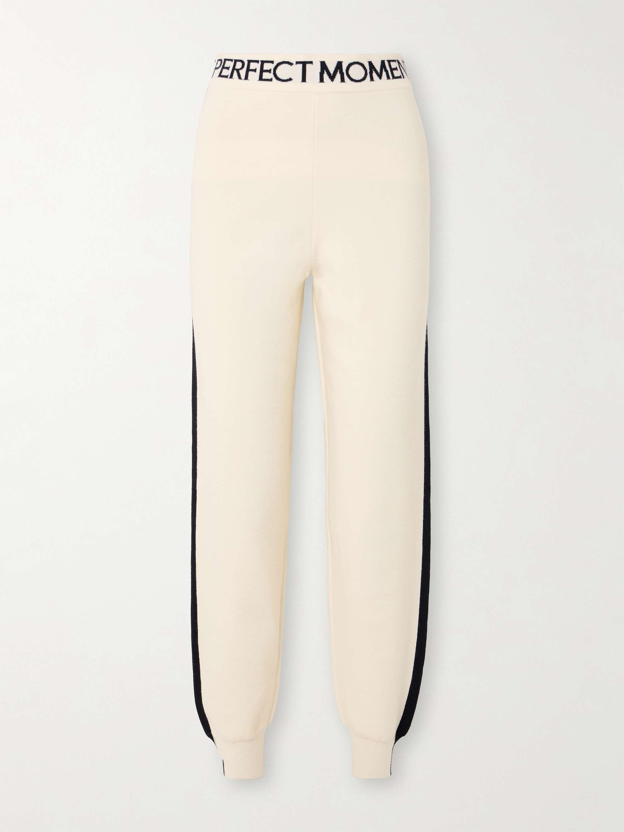 La Tour intarsia wool-blend tapered track pants view