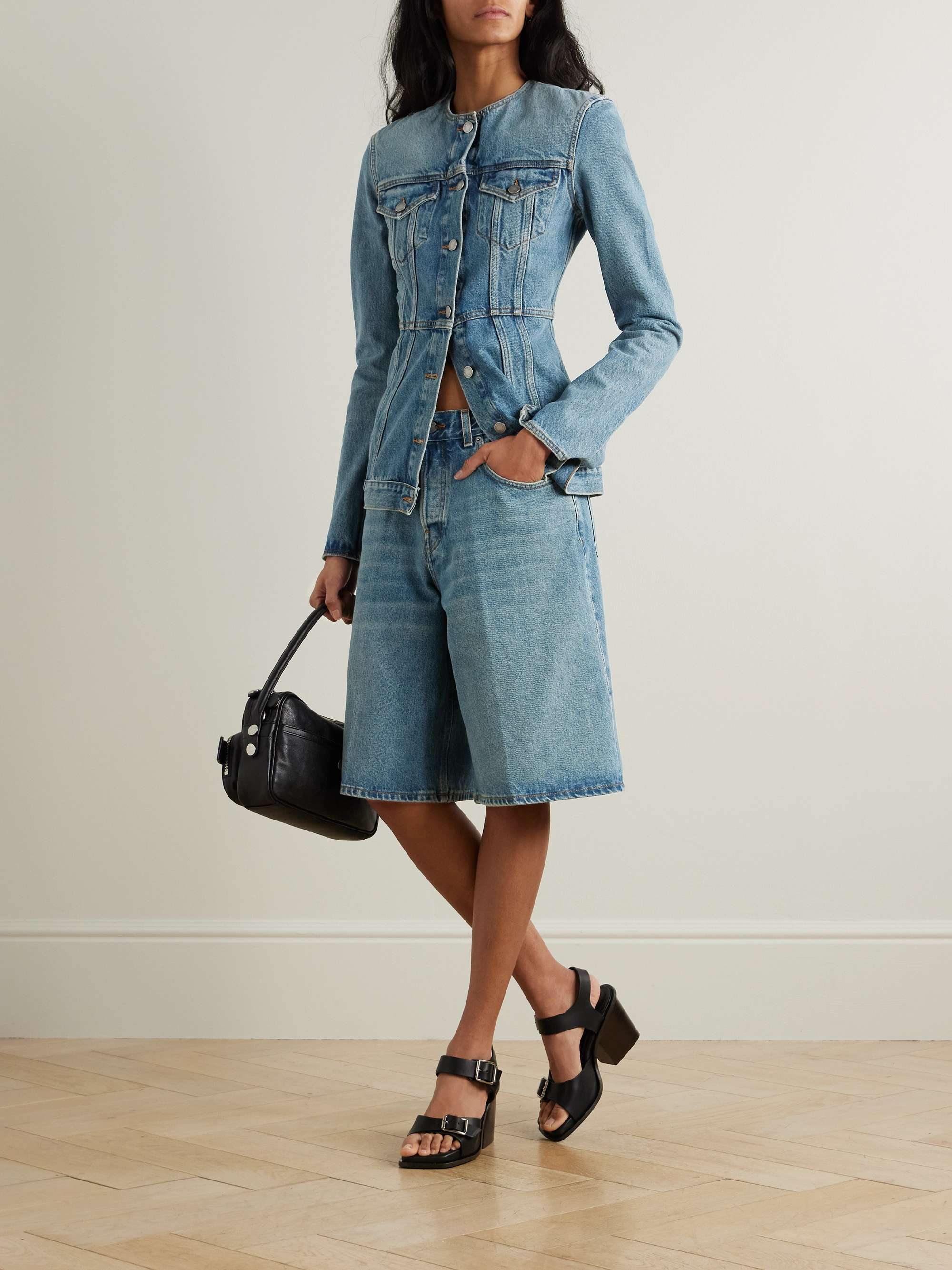 Temple denim jacket view
