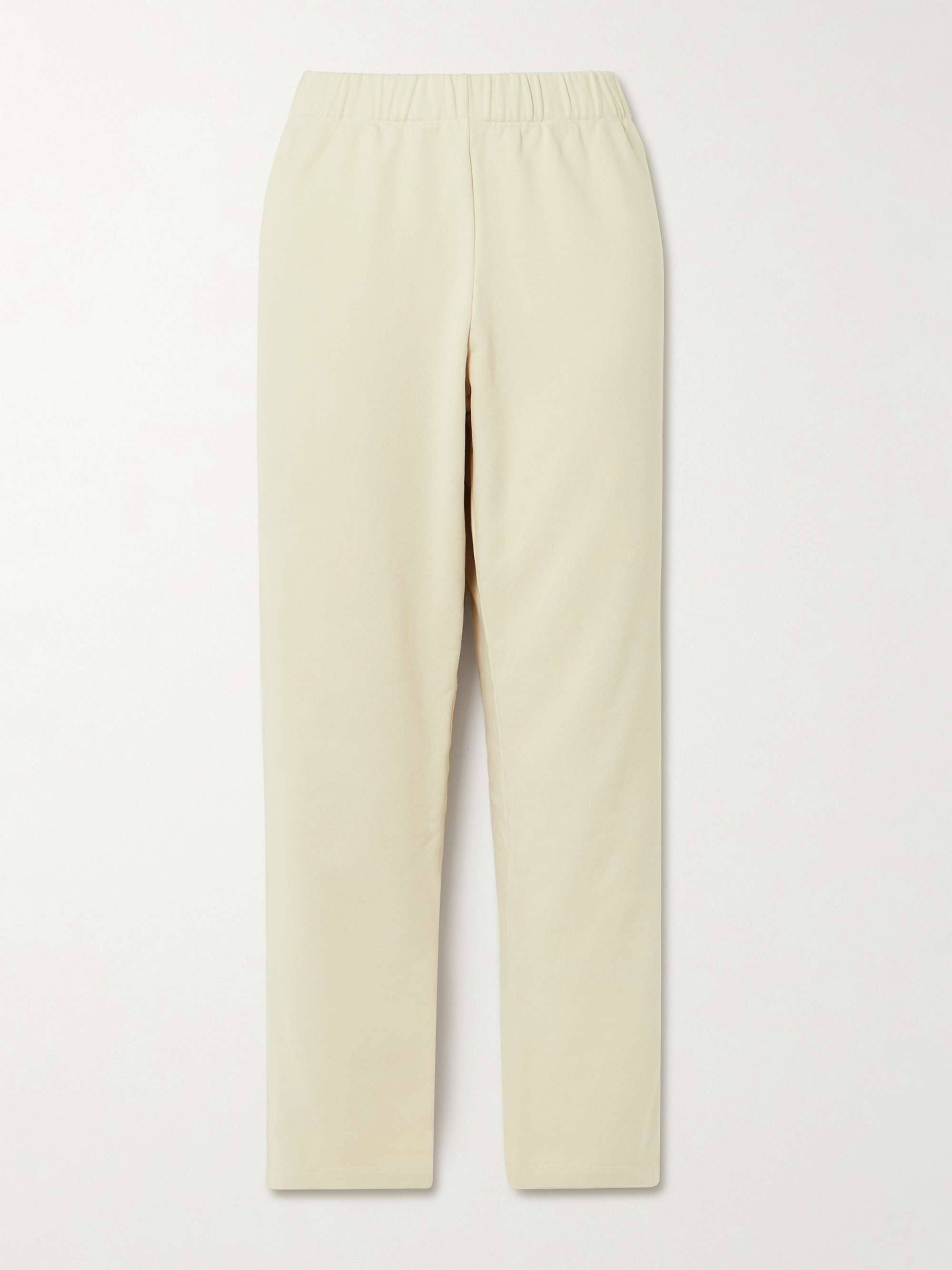 Organic cotton-blend jersey track pants view