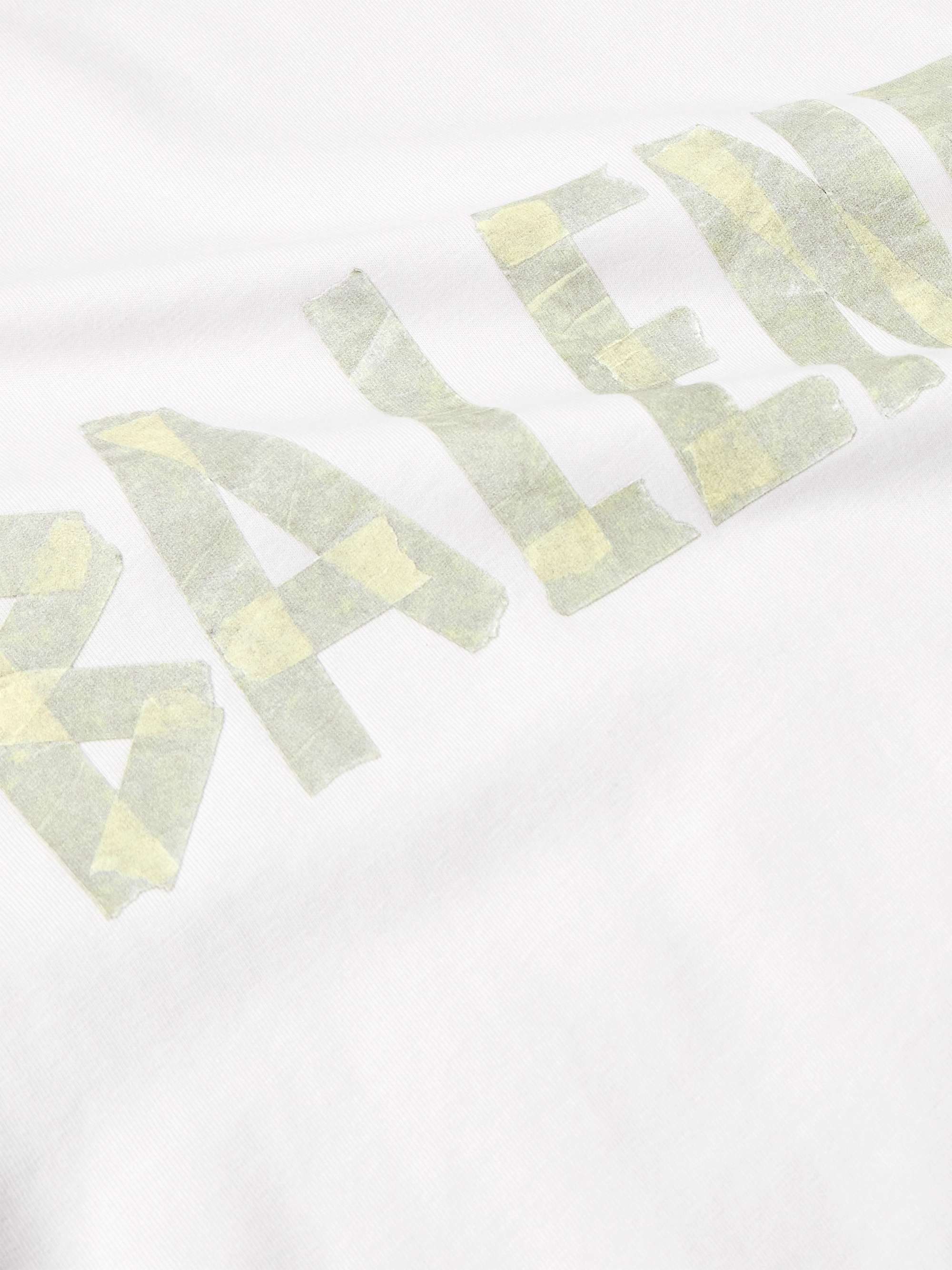 Oversized Distressed Logo-Print Cotton-Jersey T-Shirt view