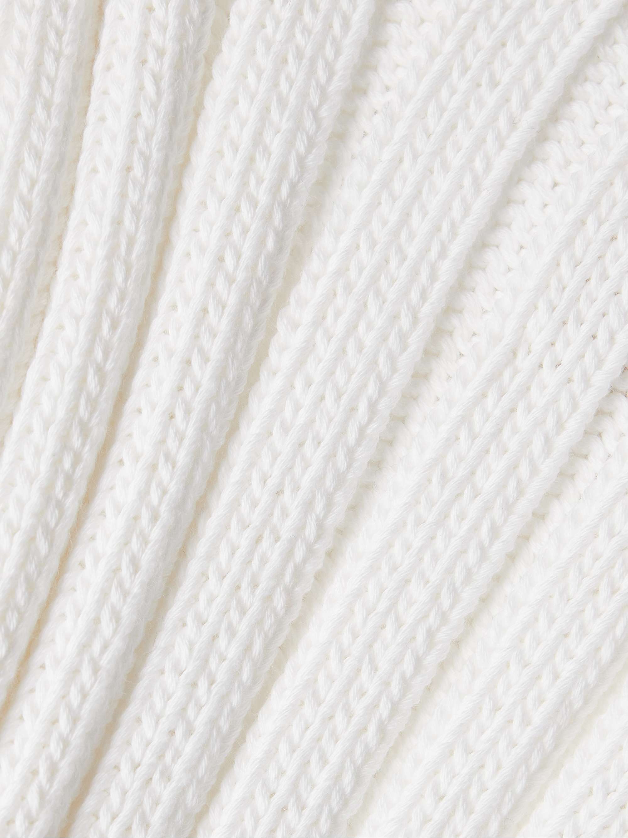 Petulla one-shoulder cropped ribbed cotton top view