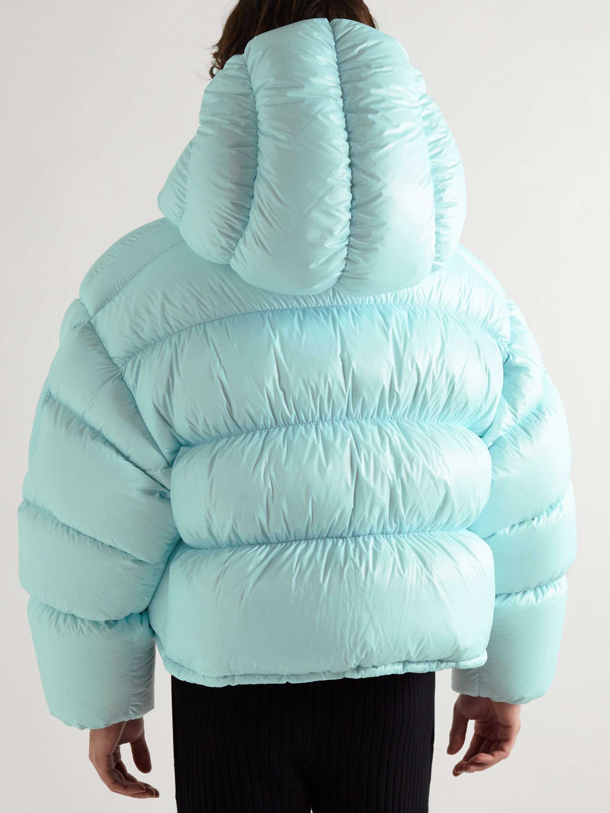 + Dingyun Zhang Josa Logo-Appliquéd Quilted Shell Hooded Down Jacket view