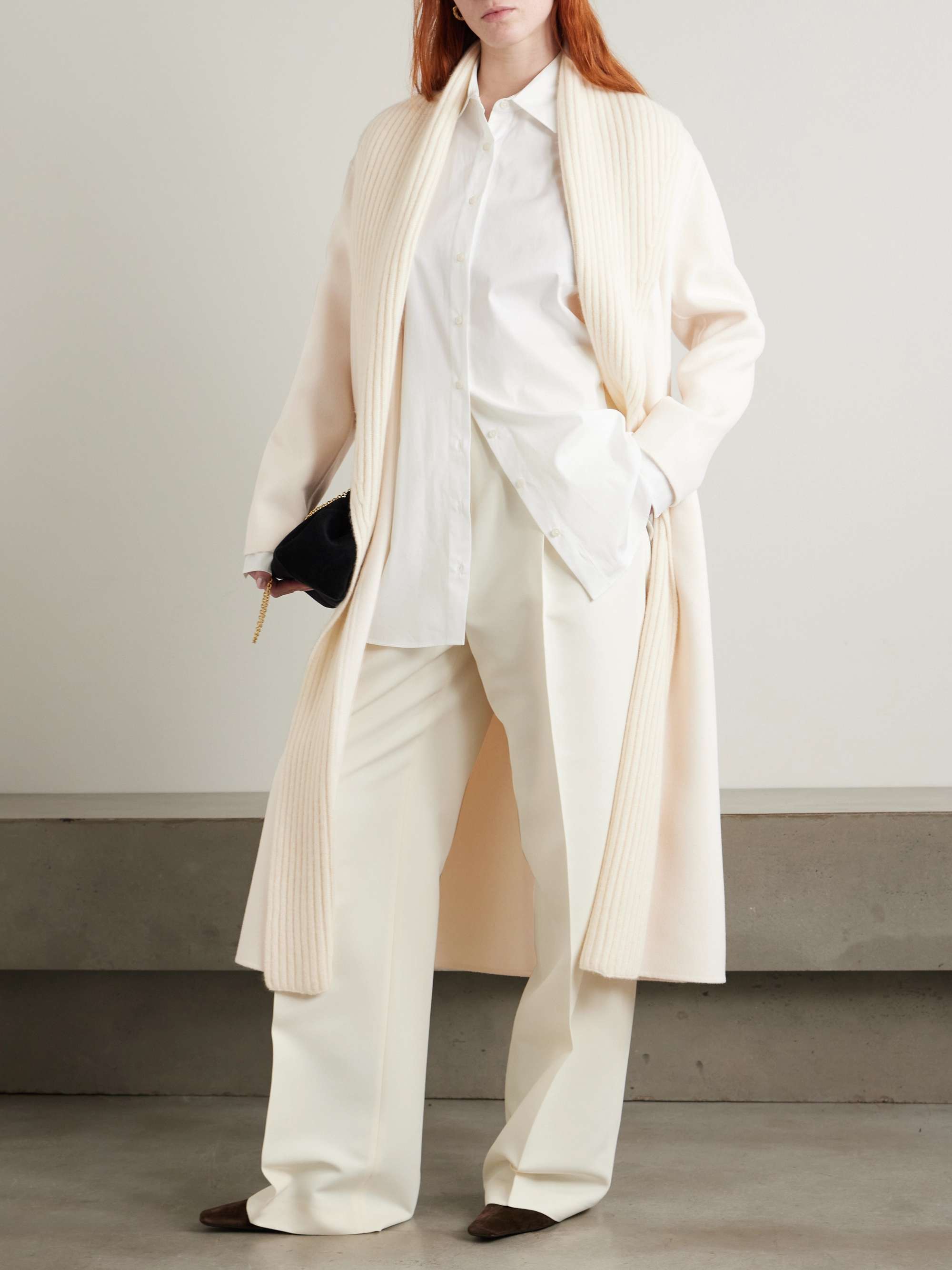 Rica belted cashmere and wool-blend coat view