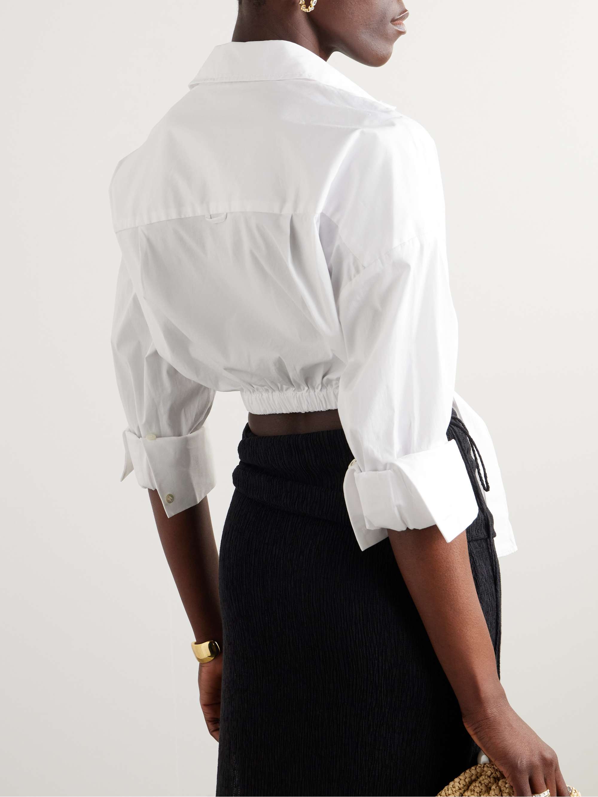 Lisa knotted cotton poplin shirt view
